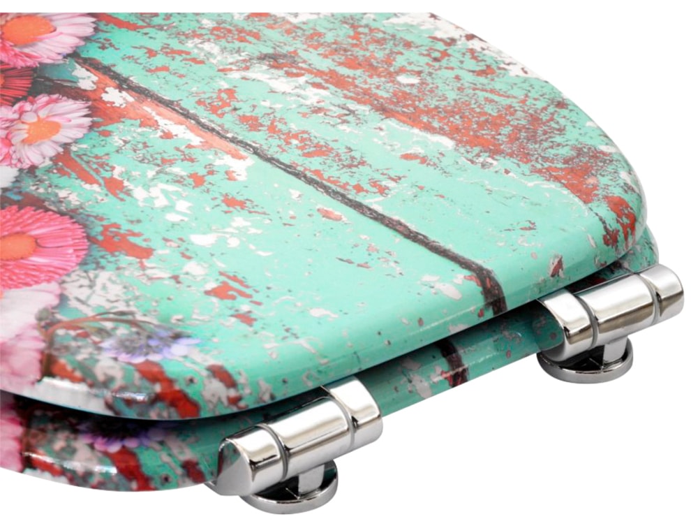 Sanilo Set d'accessoires de salle de bain »Spring« bestehend aus WC-Sitz, Badteppich und Waschbeckenstöpsel