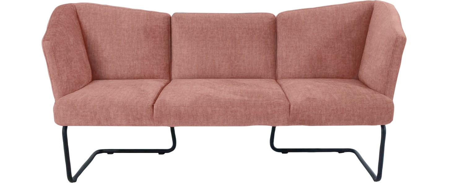 K+W Komfort & Wohnen Banc rembourré »Mikkado Tube« forme arrondie, patin tubulaire long, en 2 largeurs 192 ou 242 cm