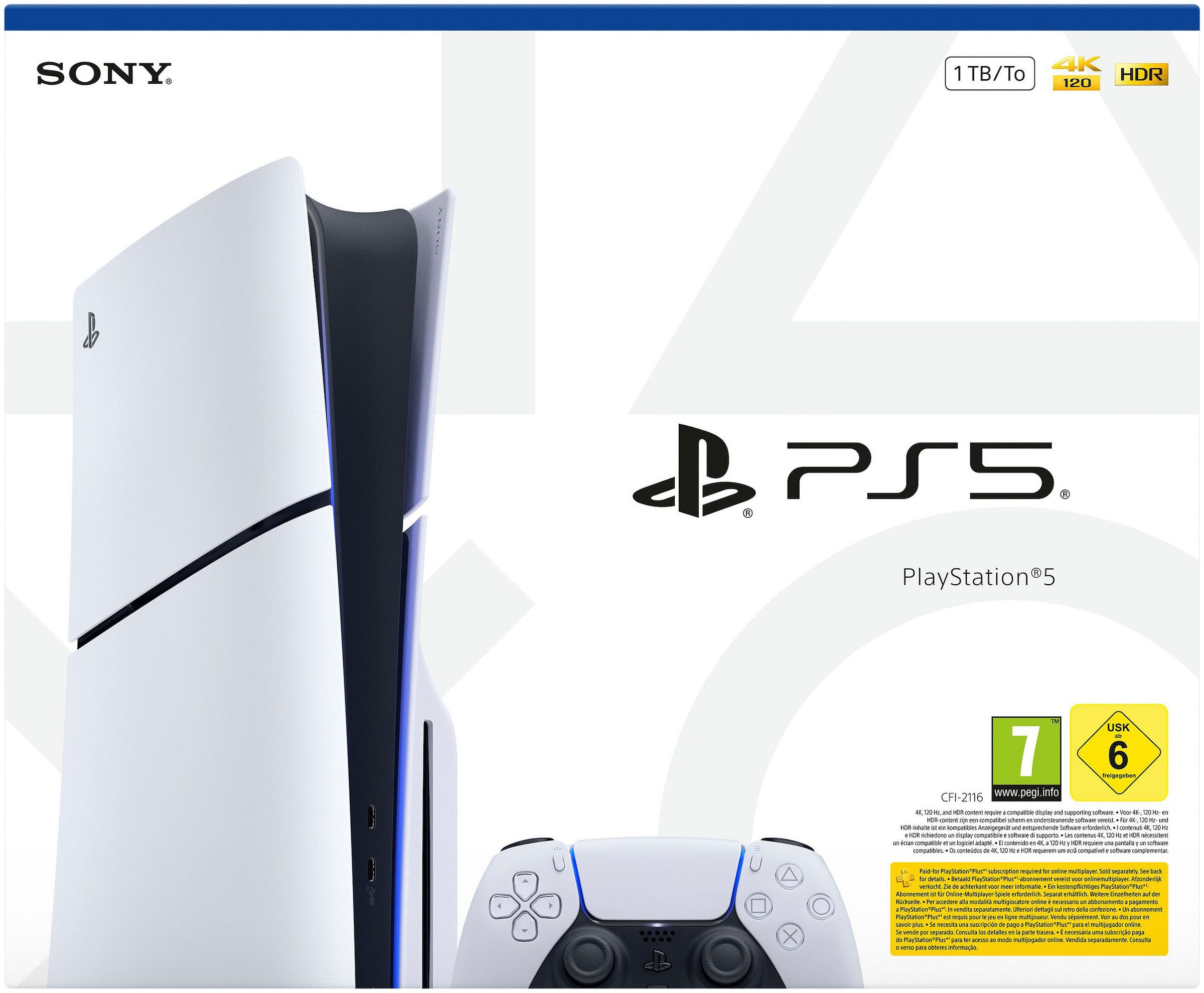 PlayStation 5 Konsolen-Set »PS5 Disk Edition (Slim) inkl.Assassin’s Creed Black Flag Resynced« 1.000 TB