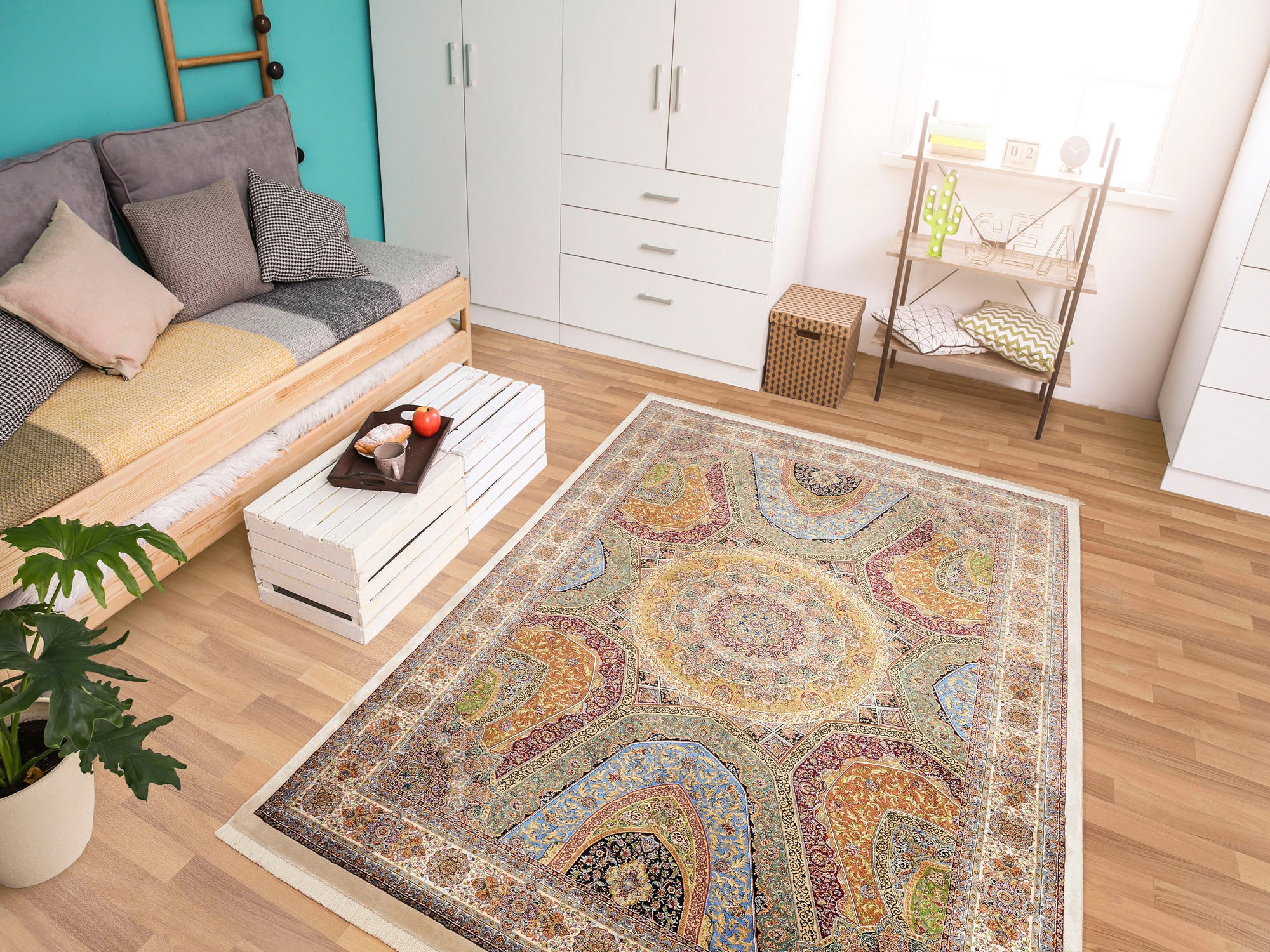 OCI DIE TEPPICHMARKE Tapis »SILK LINE SHAH ABBAS« Rectangulaire 5 mm Höhe Wohnzimmer