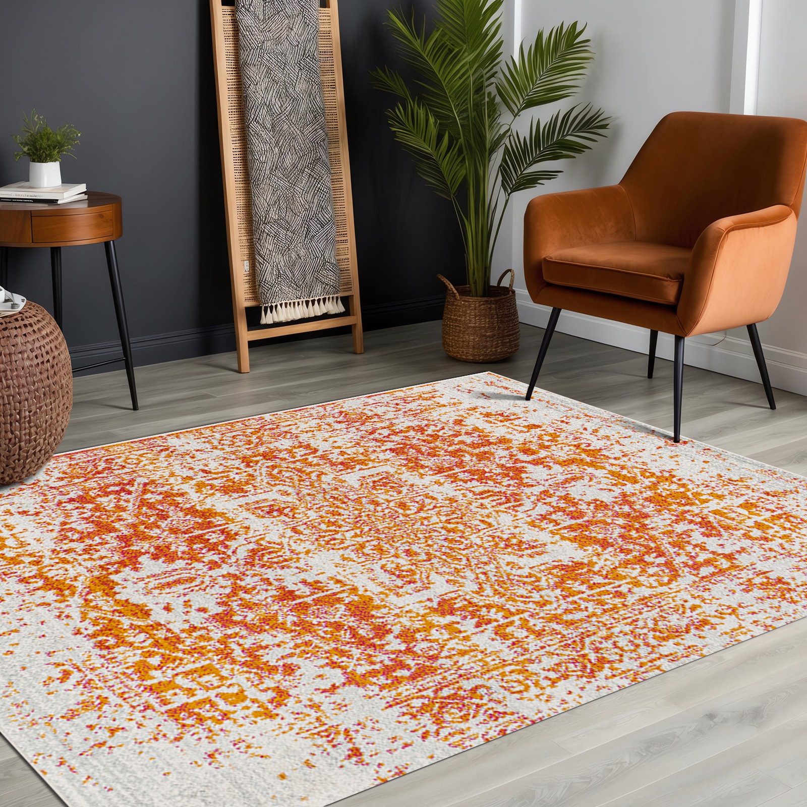 Livabliss Teppich »SYRACUSA« rechteckig 11 mm Höhe Kurzflor Orientteppich, Wohnzimmer, Schlafzimmer, Orange