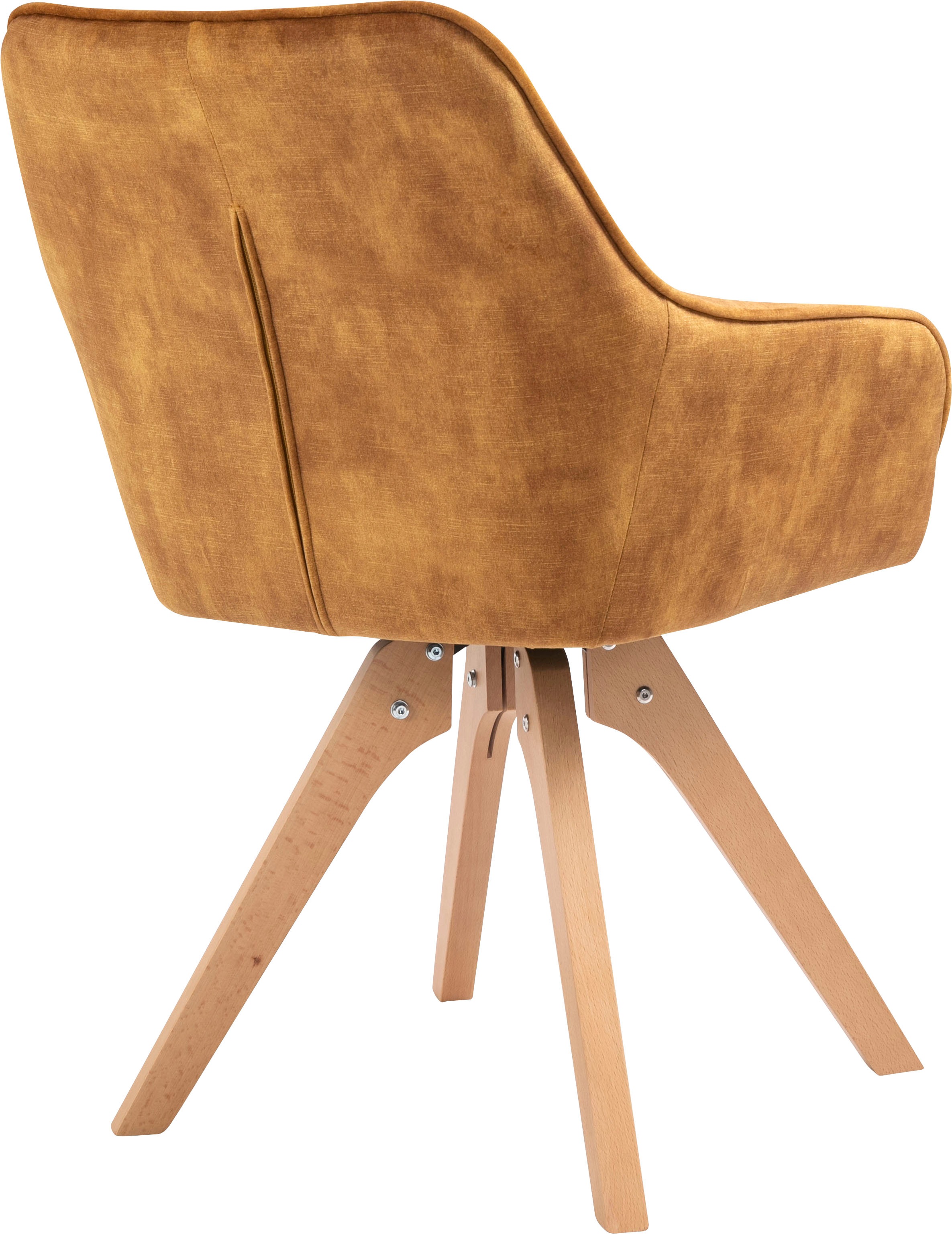 SalesFever Ensemble de salle à manger »Stilvolle Sitzgruppe« 5-teiliges Set: Samtverlours-Stühle, 180° drehbar, Tischbreite 180 cm