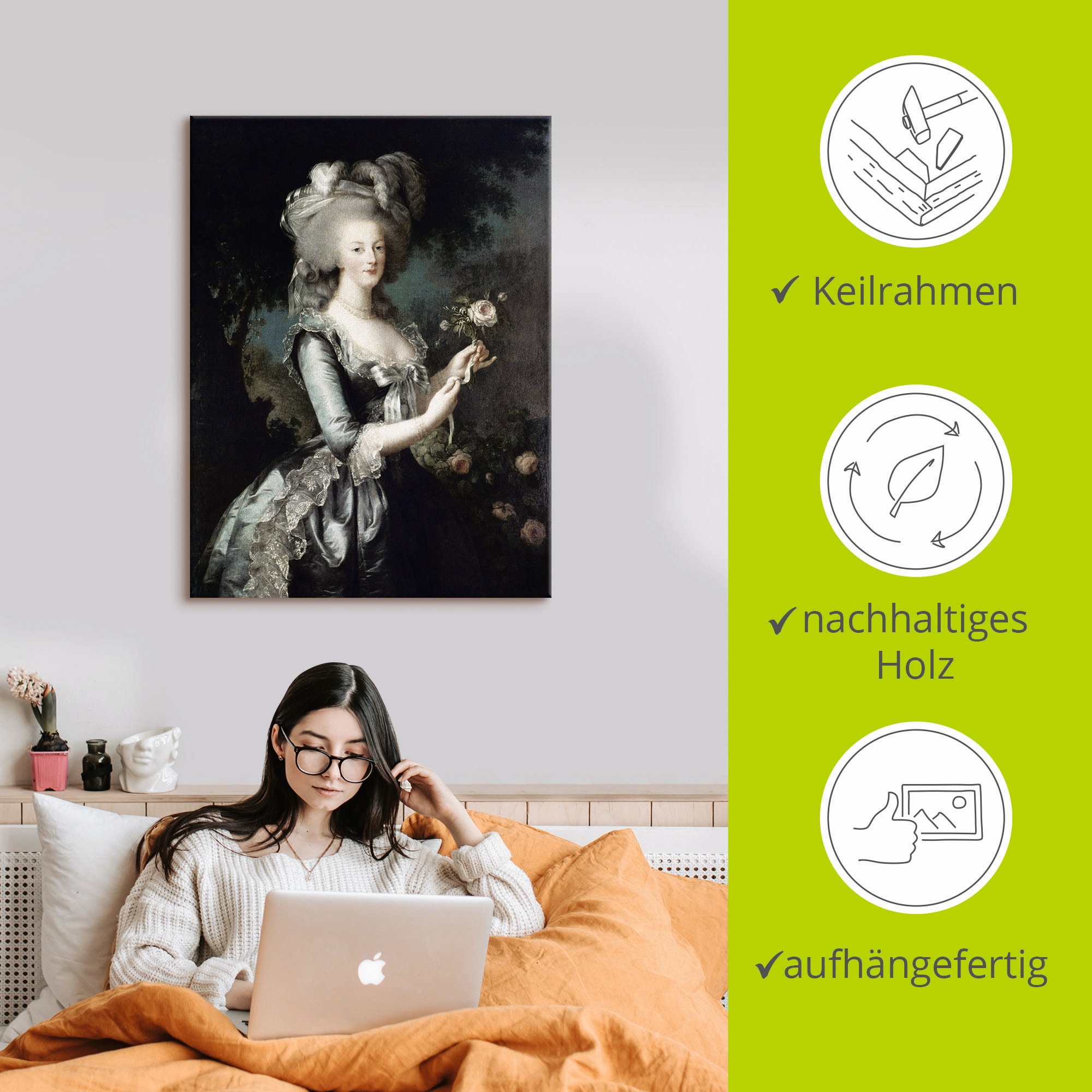 Artland Wandbild »Marie Antoinette, 1783« Menschen 1 Stk. tlg. als Alubild, Outdoorbild, Leinwandbild, Poster in verschied. Grössen