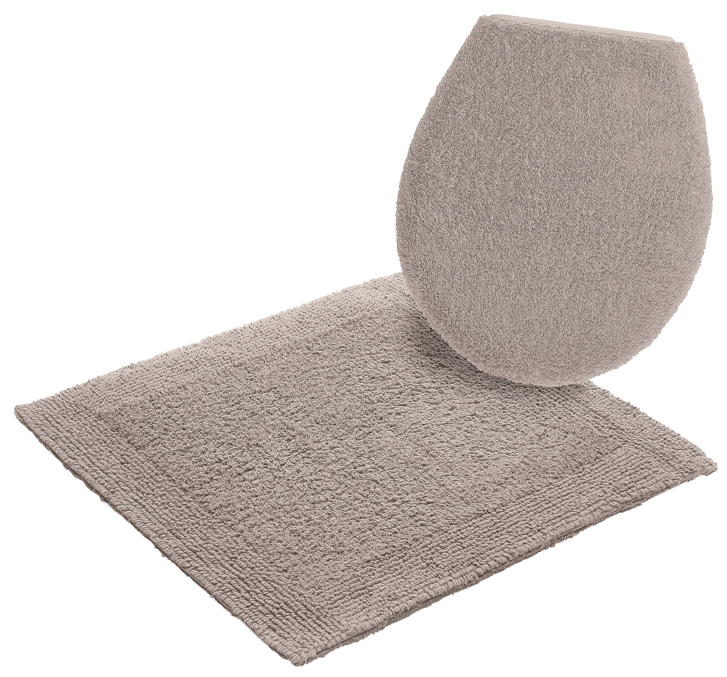 my home Badematte »Kapra, Badvorleger, Badezimmer Teppich« Höhe 14 mm beidseitig nutzbar | fussbodenheizungsgeeignet | strapazierfähig mit Bordüre, Badteppich, Badematte, Baumwolle