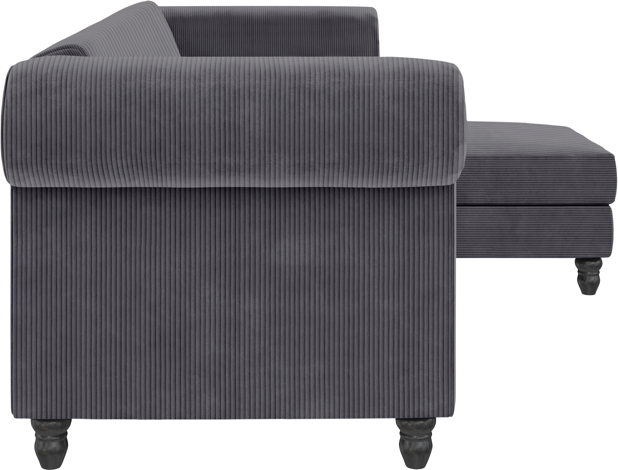 Dorel Home Canapé d'angle »Felix II, L-Form, Schlafsofa 241cm (Liegefl. 108/195 cm),« verstellb. Rückenlehne, Recamiere wechselbar, Cord