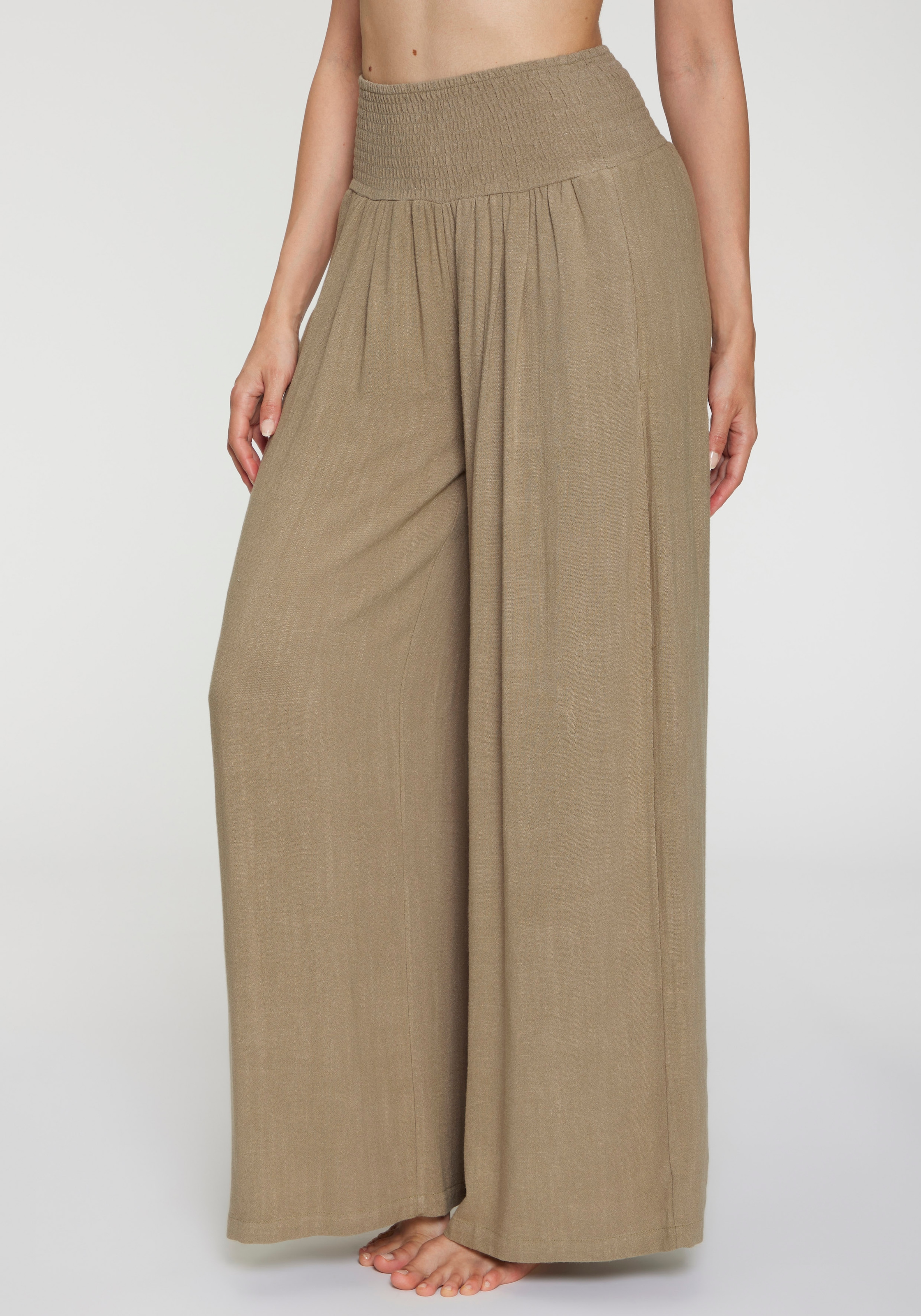 French Connection Leinenhose  mit gerafftem Bund