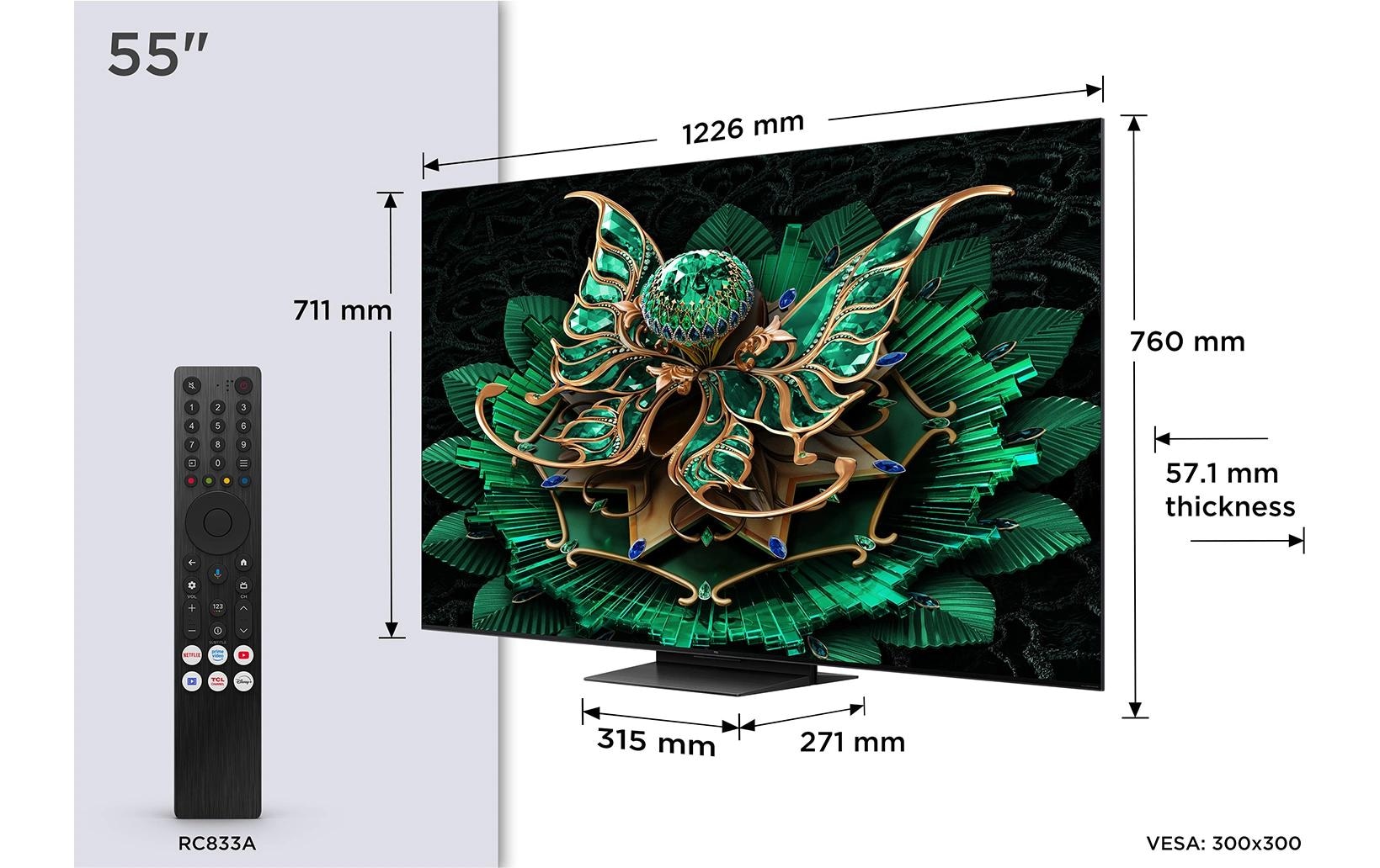 TCL Téléviseur QLED »55C7K« 140 cm/55 ″