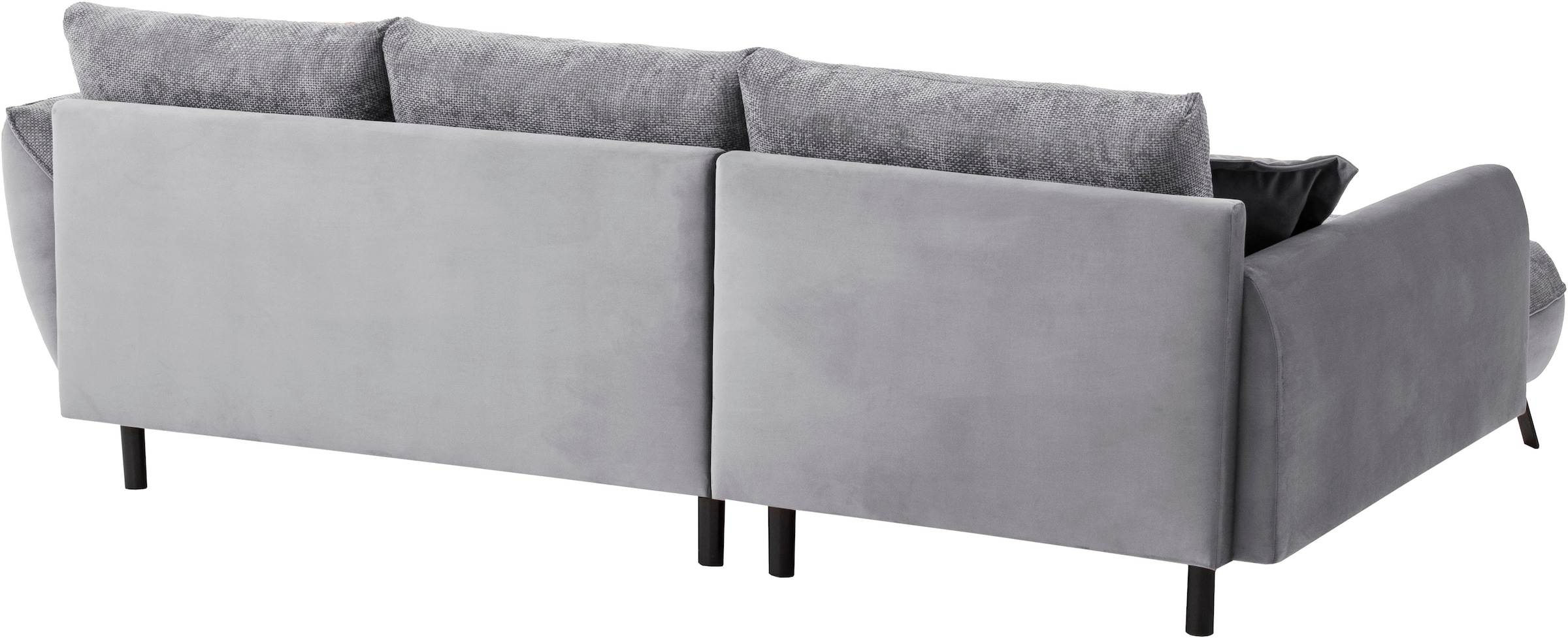 exxpo - sofa fashion Canapé d'angle »Bellinii, Materialmix, Strukturbezug und pflegeleichter Microvelours« bequem und modern, Materialmix, L-Form