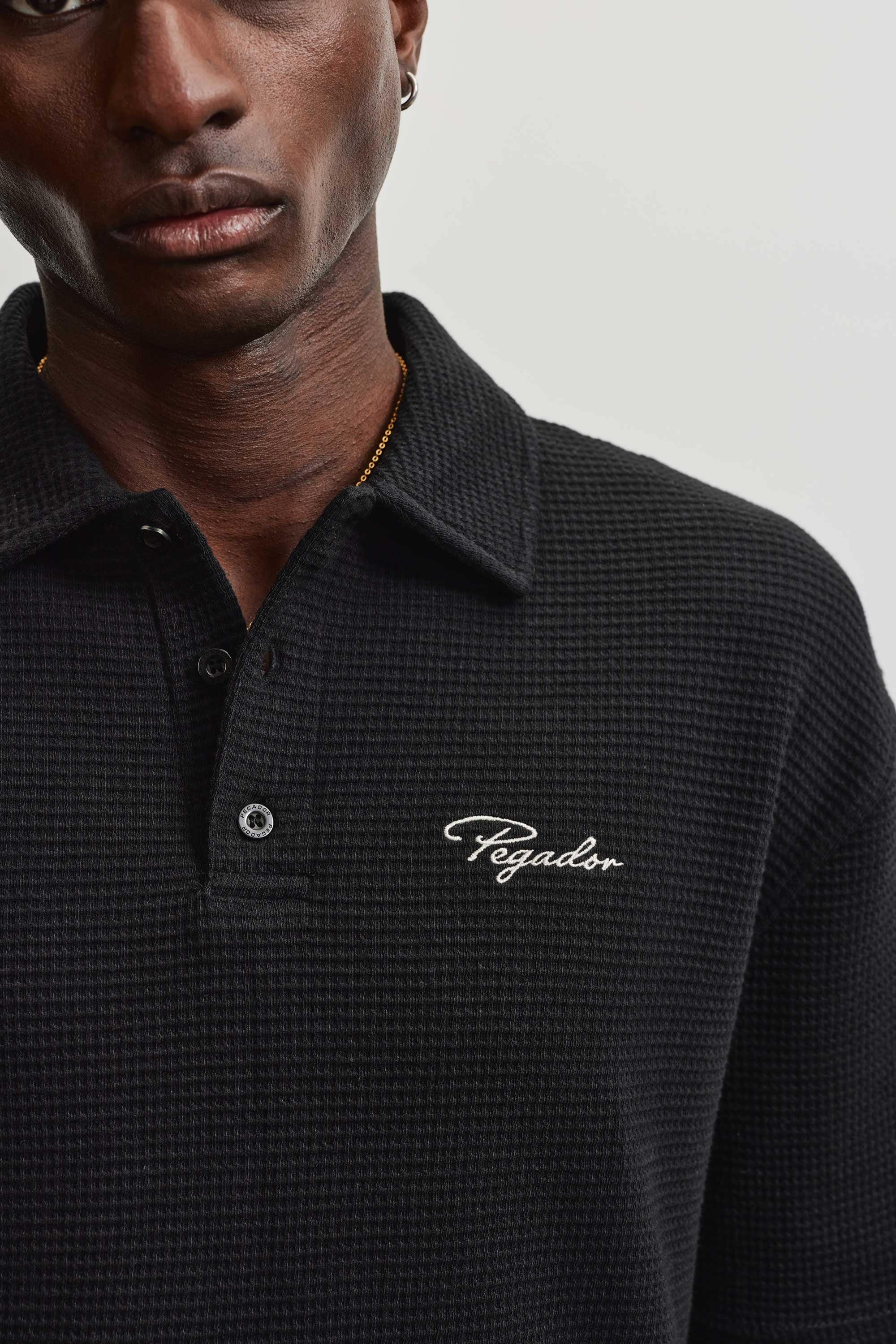 PEGADOR Polo »SIGNAR WAFFLE POLO SHIRT«