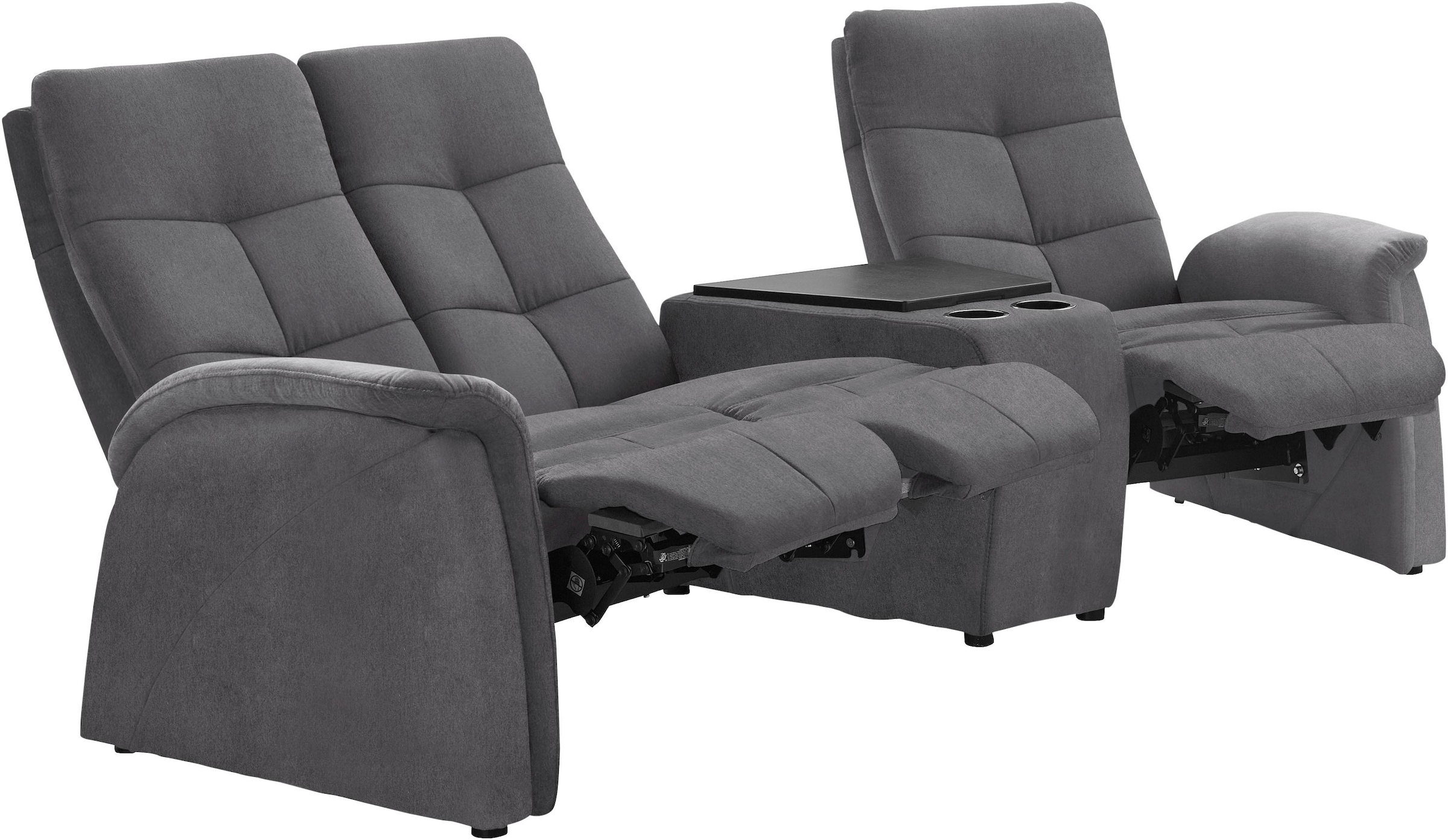 exxpo - sofa fashion 3-places »Tivoli, Kinosofa mit Relaxfunktion, mit Ablagetisch und Stauraum« bequem und komfortabel, hohe Rückenlehne