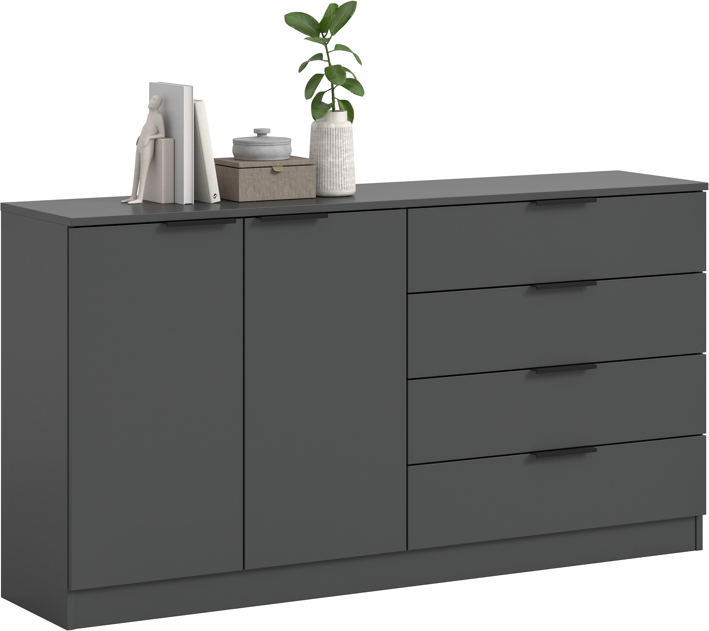 Home affaire Buffet »SKARDE, Breite 148 cm, 4 Schubkästen, 2 Türen, viel Stauraum« in verschiedenen Farben und Breiten erhältlich, individuell einsetzbar,  Kommode, Anrichte, Schubkastenkommode, Schuhschrank, Schrank