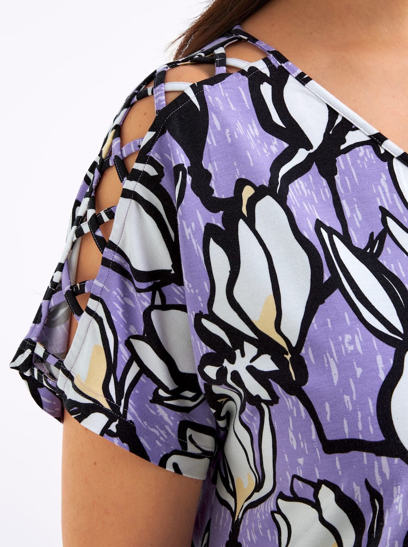 Sheego T-shirt en V »Kurzarm-Shirt« 1