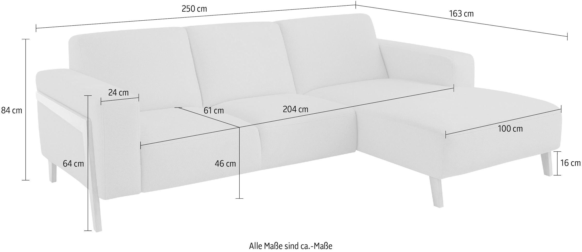 exxpo - sofa fashion Canapé d'angle »Starr, modern und klassisches Design, hochwertige Verarbeitung, bequem« L-Form, wahlw. elektrische Sitztiefenverstellung, Massivholzfüsse