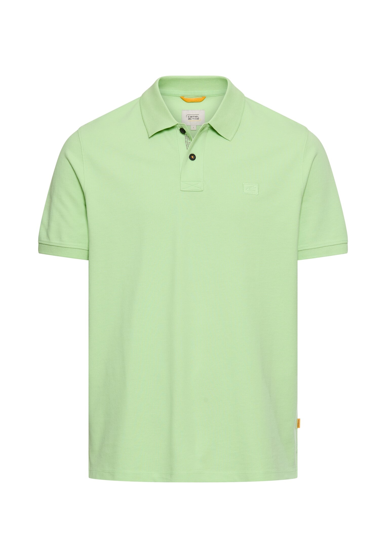 camel active Polo normale Passform, Polokragen, 2-Knopf-Form, mit Logo-Stickerei