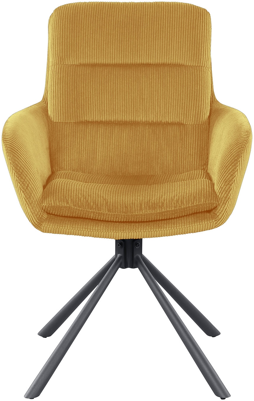 SalesFever Chaise de salle à manger »Pizzo Eleganter Armlehnstuhl« () 1 cuisCord-Esszimmersessel mit 360° Drehkomfort