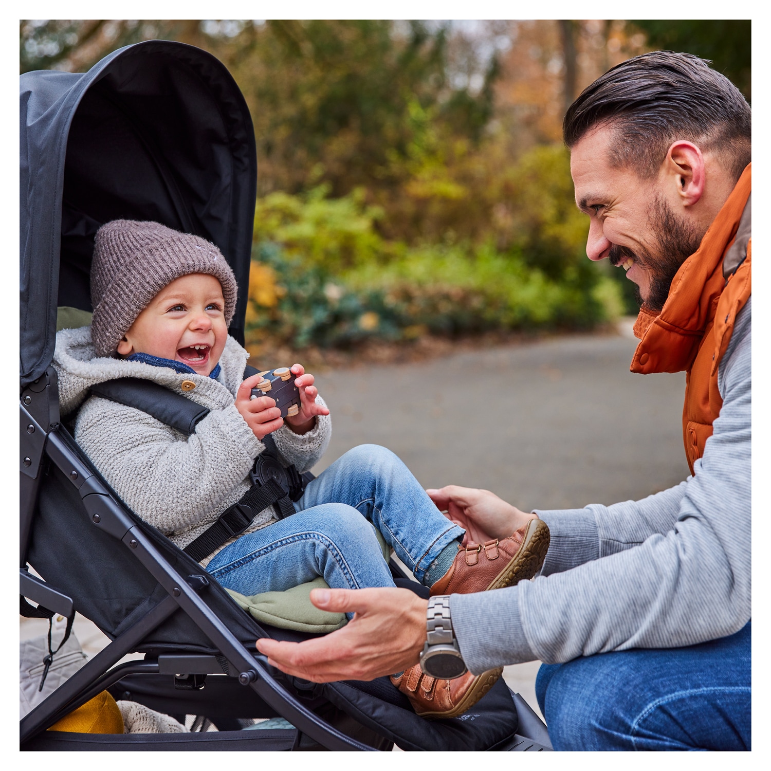 Hauck Kinder-Buggy »Dreiradbuggy, Rapid 3 Air, black« 22 kg mit schwenk/feststellbarem Vorderrad; Lufträder; bis 22 kg belastbar