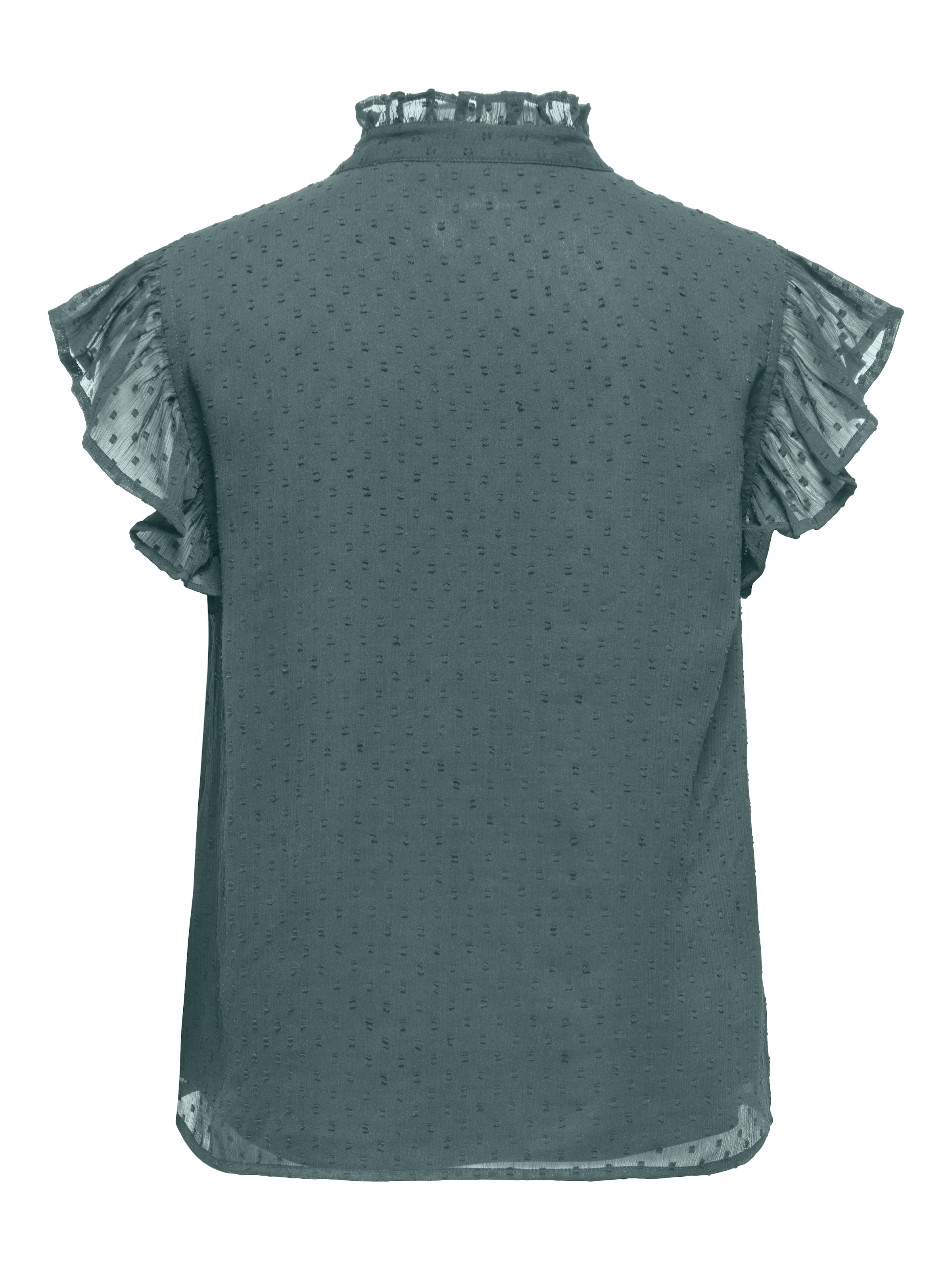 ONLY Blouse en dentelle »ONLLANDAU DOBBY FRILL V-NECK TOP WVN« fibre synthétique