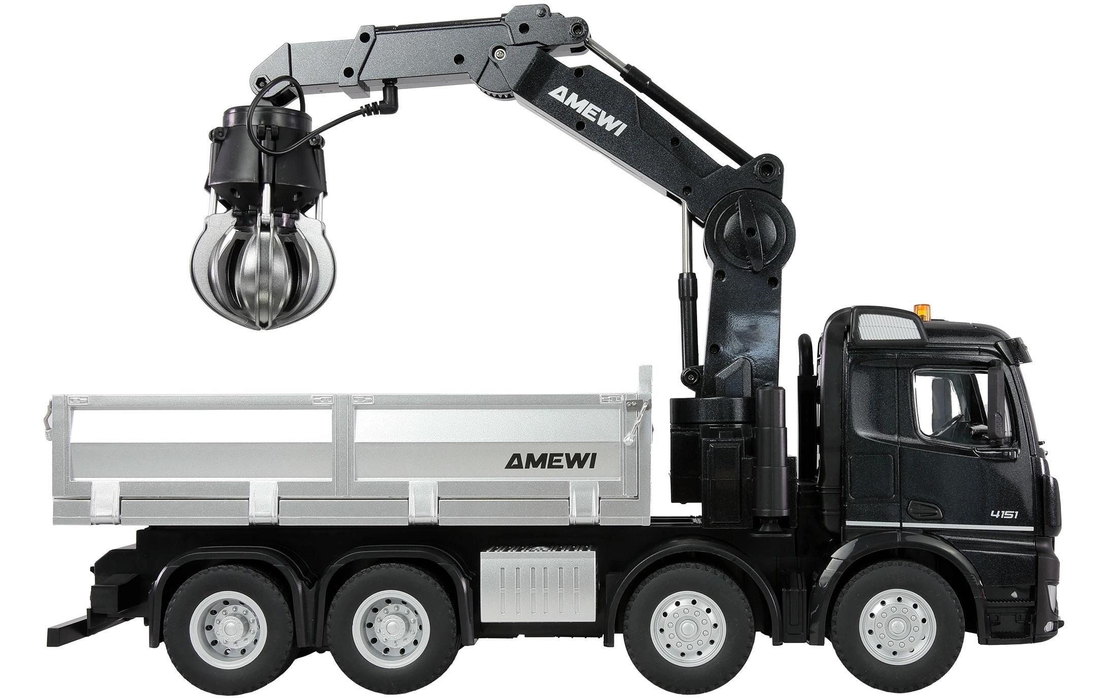 Amewi RC-LKW »Mercedes-Benz Arocs 8 x 4/4 1:18 Kran/Kipper« Antrieb 8x4