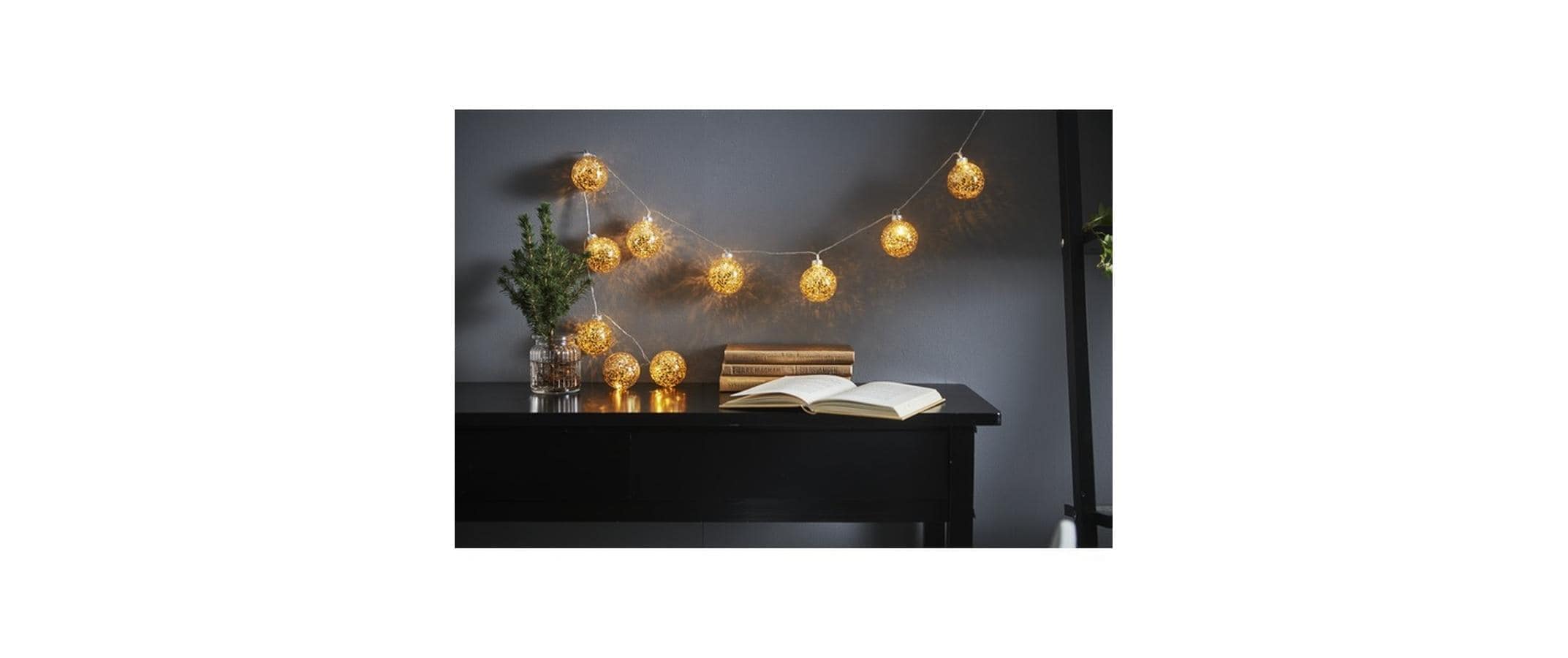 Parforce Traditional Hunting LED-Lichterkette »Glitter, 44986 m, 10 LEDs, Gold« 10 Stk.-flammig