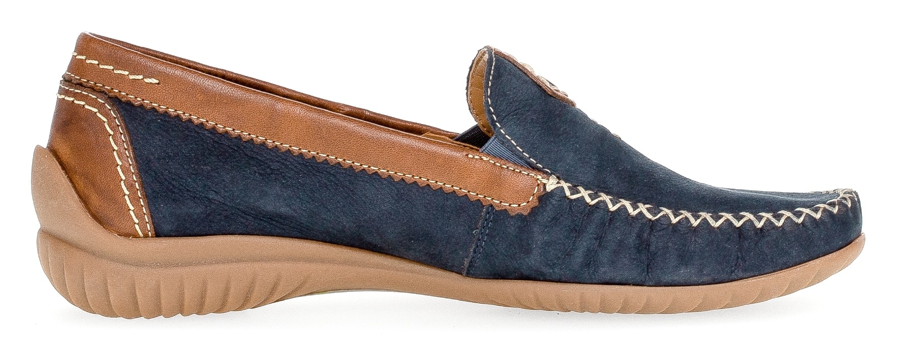 Gabor Mocassin »FLORENZ«  , Slipper, Schlupfschuh, Bequmschuh mit Kontrastnaht, Weite G (=weit)