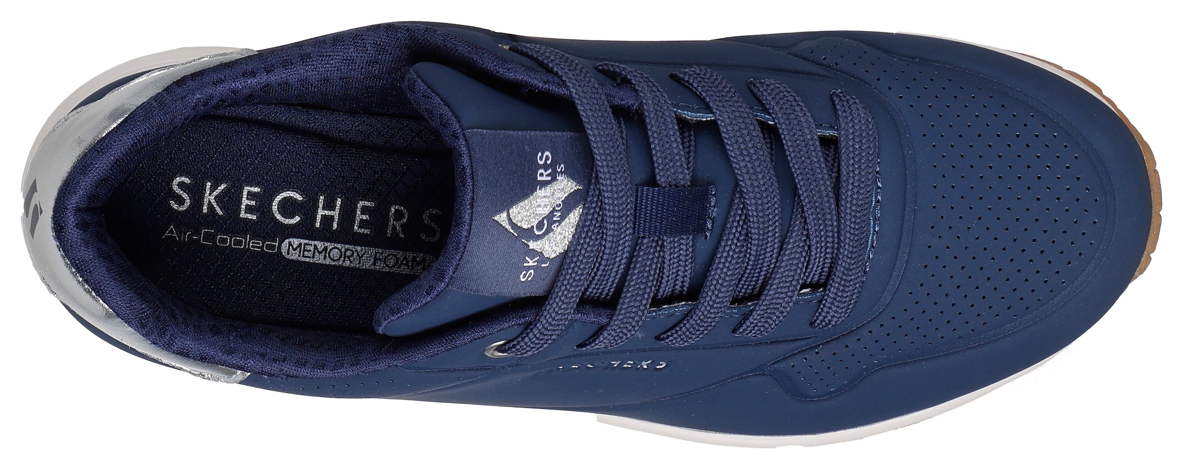 Skechers Sneakers »UNO GOLDEN AIR«  chaussure de loisirs, chaussure basse, chaussure à lacets avec insert métallique