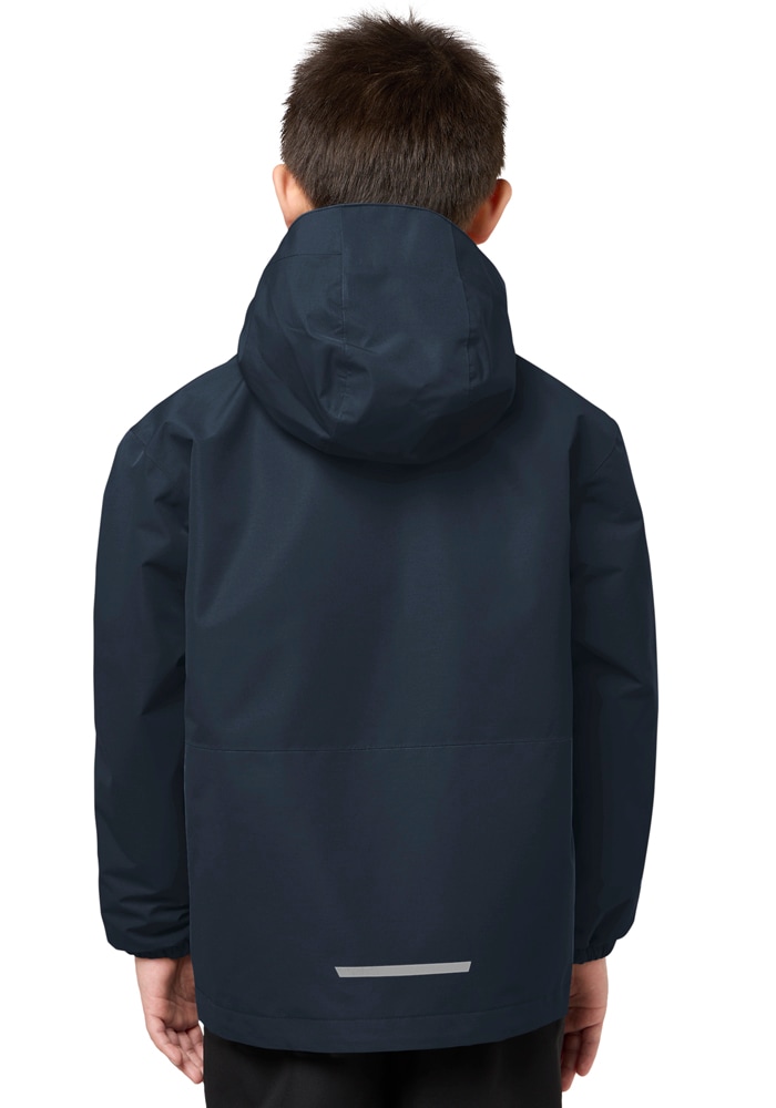 Jack Wolfskin 3-in-1-Funktionsjacke »ICELAND 3IN1 JACKET K« mit Kapuze für Kinder, mit fester Kapuze, atmungsaktiv, winddicht, wasserdicht