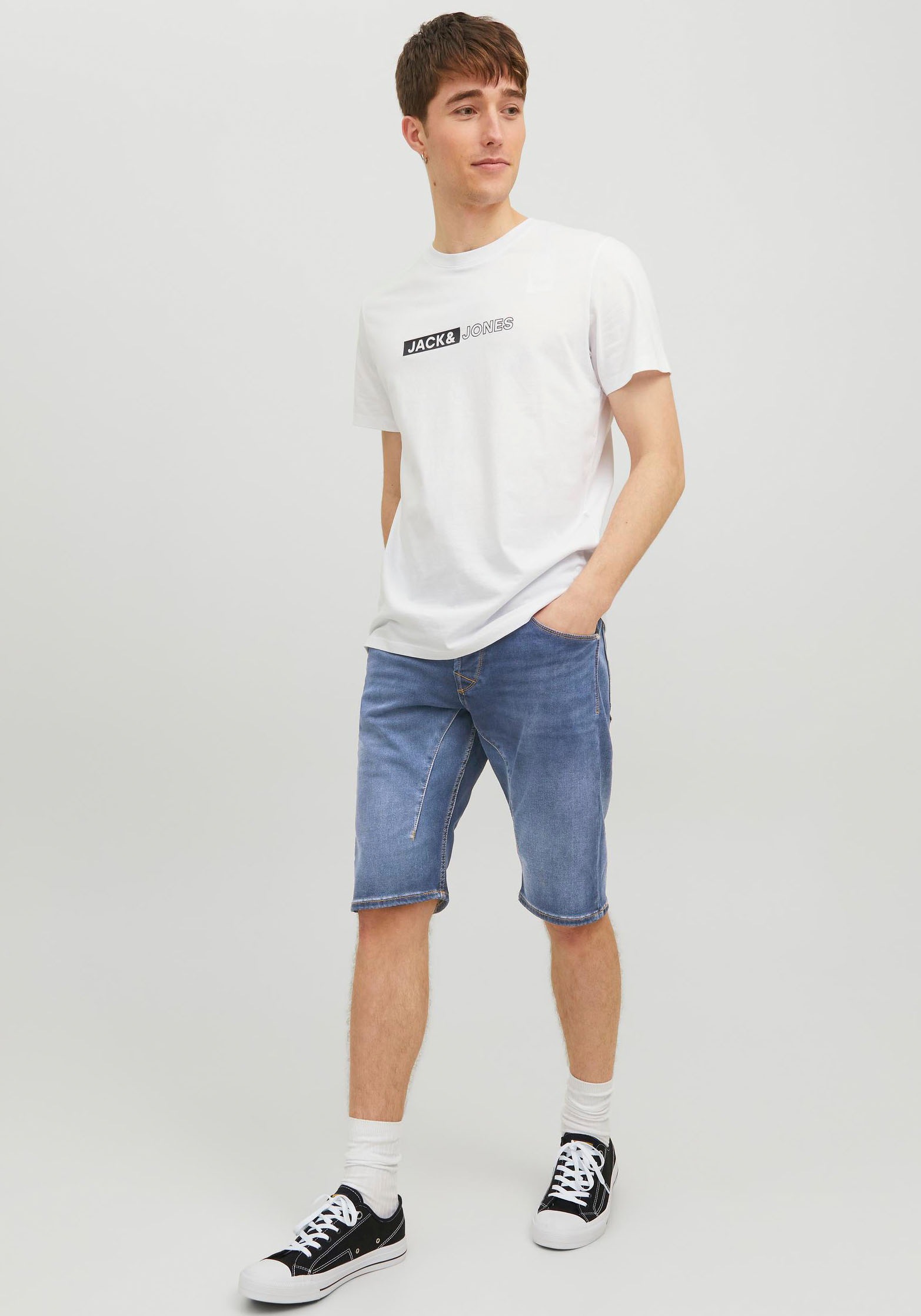 Jack & Jones Jeansshorts »JJISCALE JJLONG SHORTS GE 608 I.K SN«
