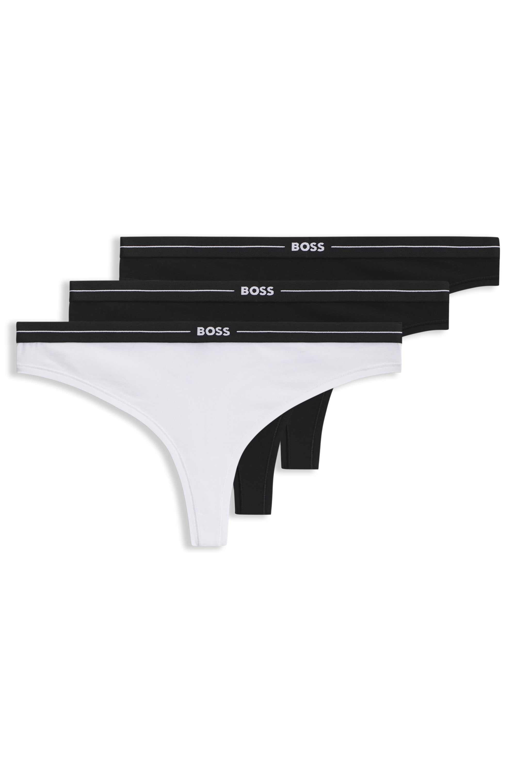 BOSS String »3P THONG« Paquet, lot de 3, 3 cuis avec ceinture logo BOSS