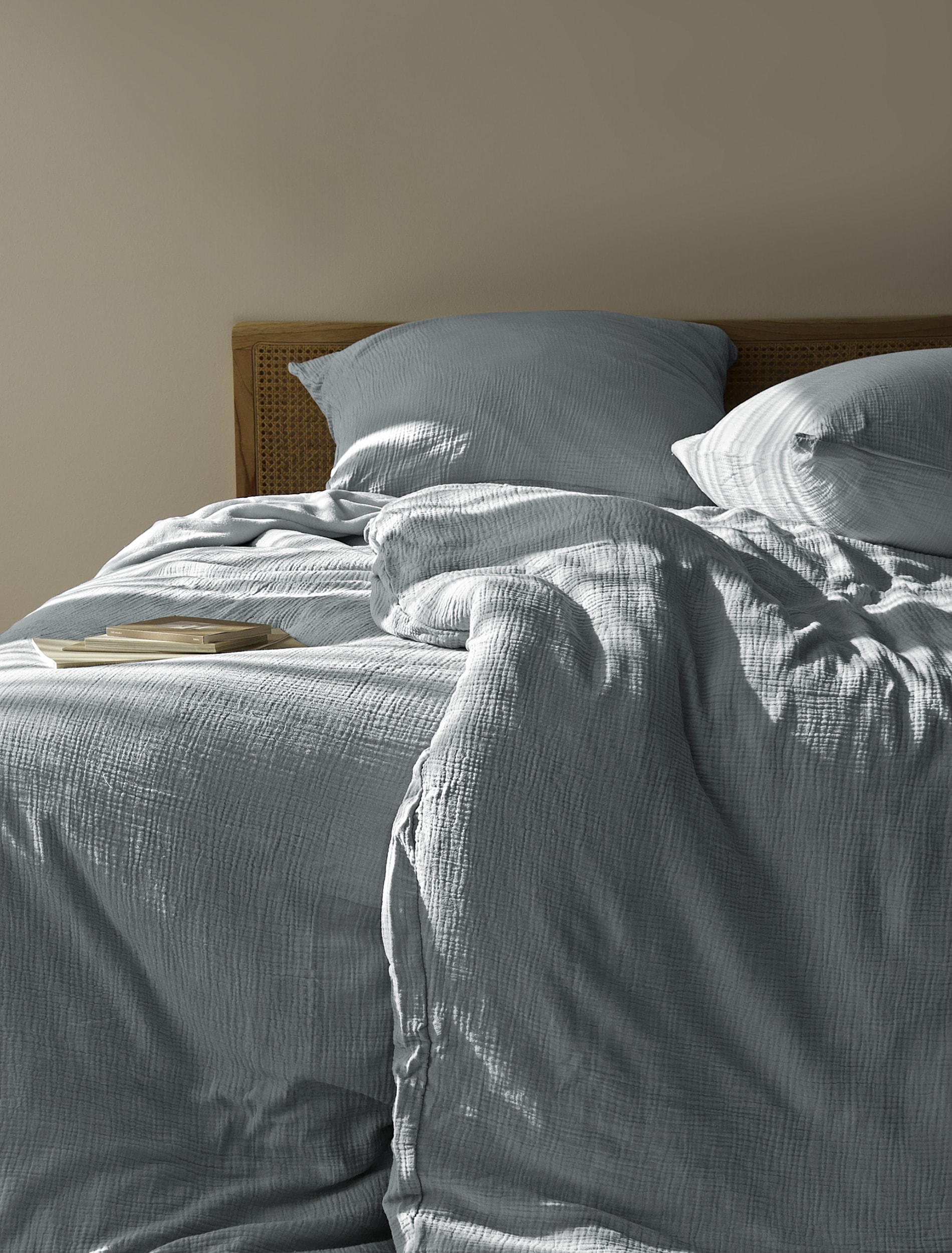 BIERBAUM Bettwäsche »4129« 2 Stk. tlg. Musselin, 100 % Baumwolle, pflegeleicht, bügelfrei