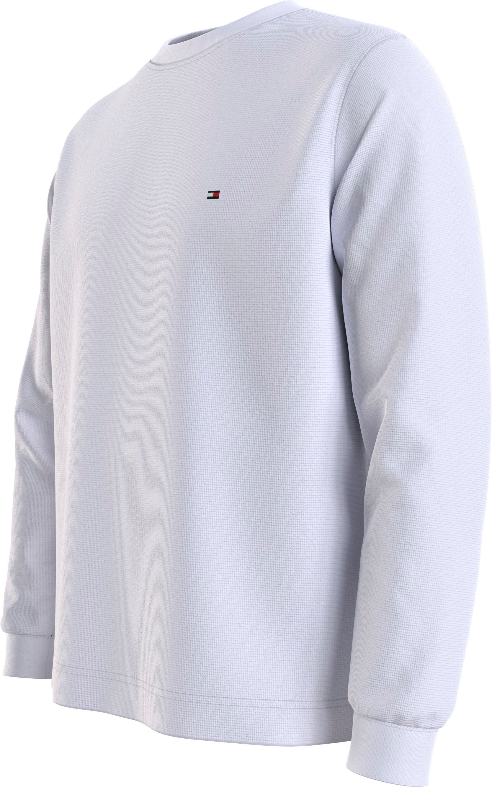Tommy Hilfiger Pull à col rond »TEXTURED LS TEE« avec encolure ronde
