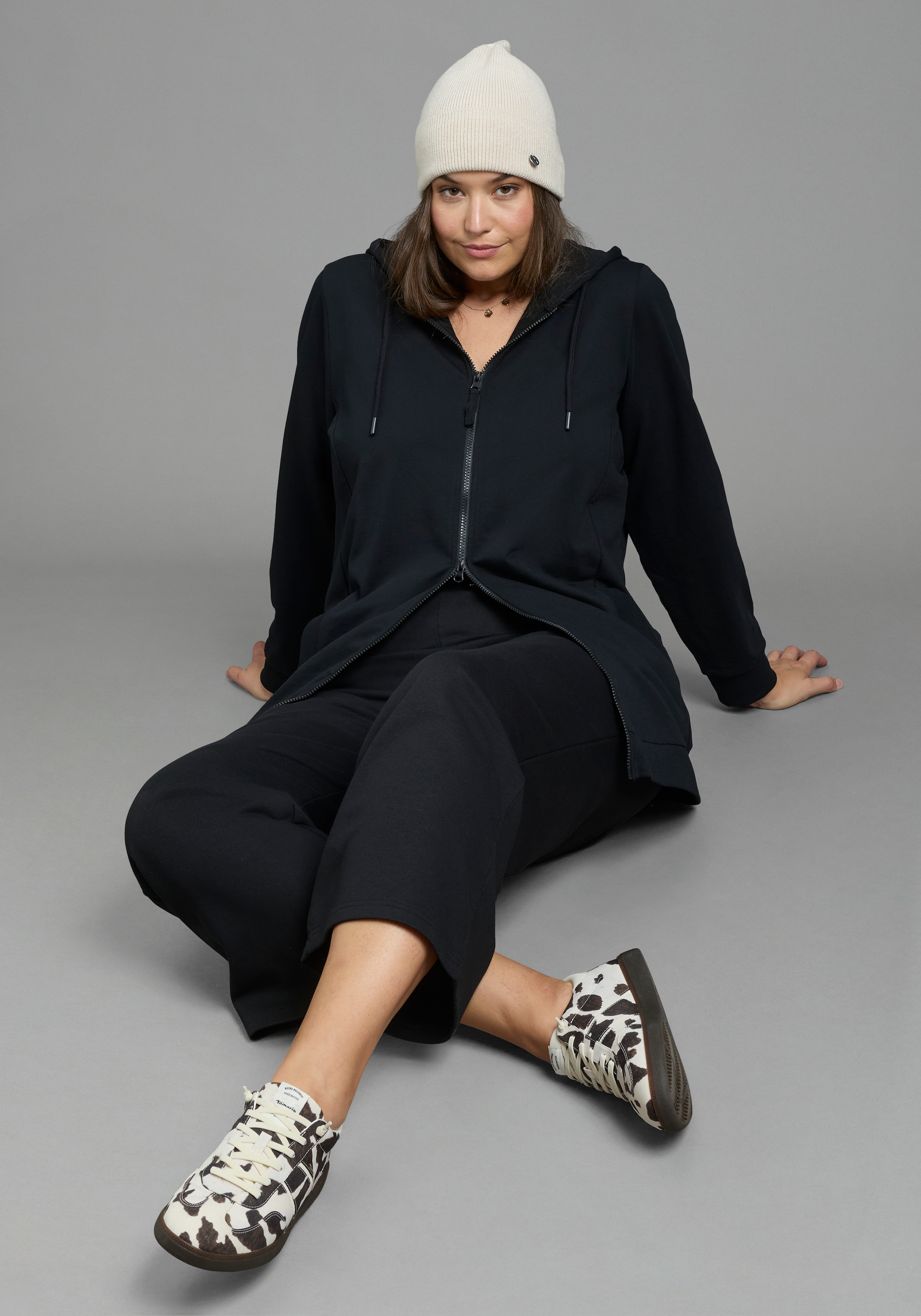 Laura Scott CURVE Sweat à capuche »Grosse Grössen« en look oversize en coton doux