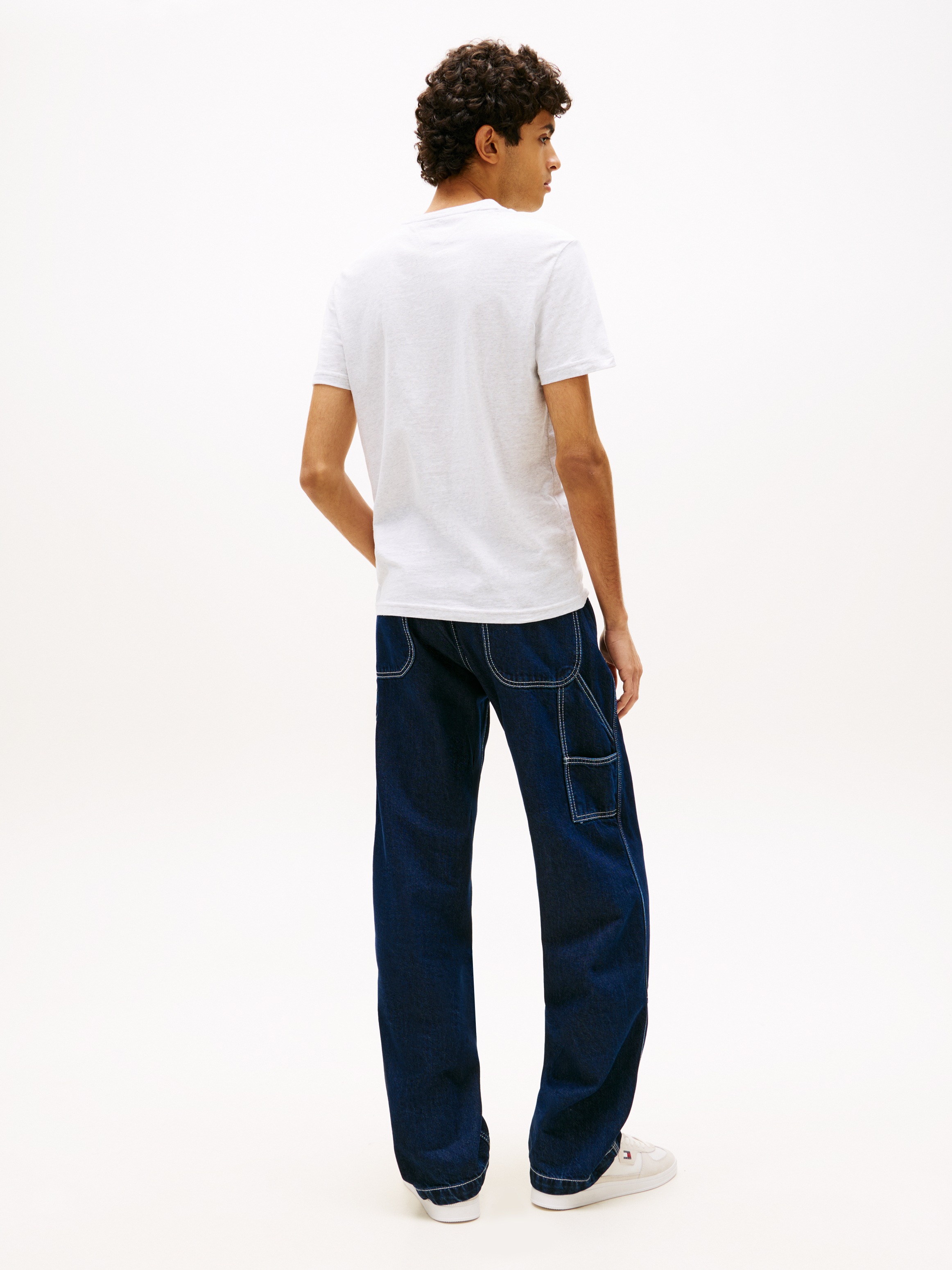 Tommy Jeans Rundhalsshirt »TJM XSLIM 2PACK JERSEY TEE EXT« Packung, 2er-Pack,  Logostickerei, 2Pack