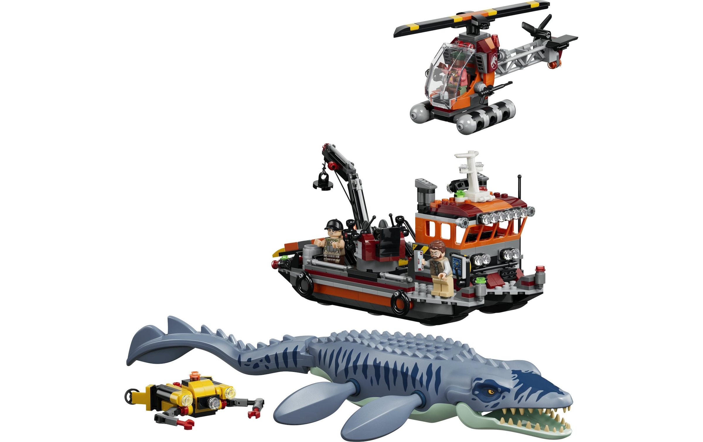 LEGO® Konstruktionsspielsteine »Mosasaurier-Angriff auf das Boot (77983), LEGO Jurassic World« Made in Europe