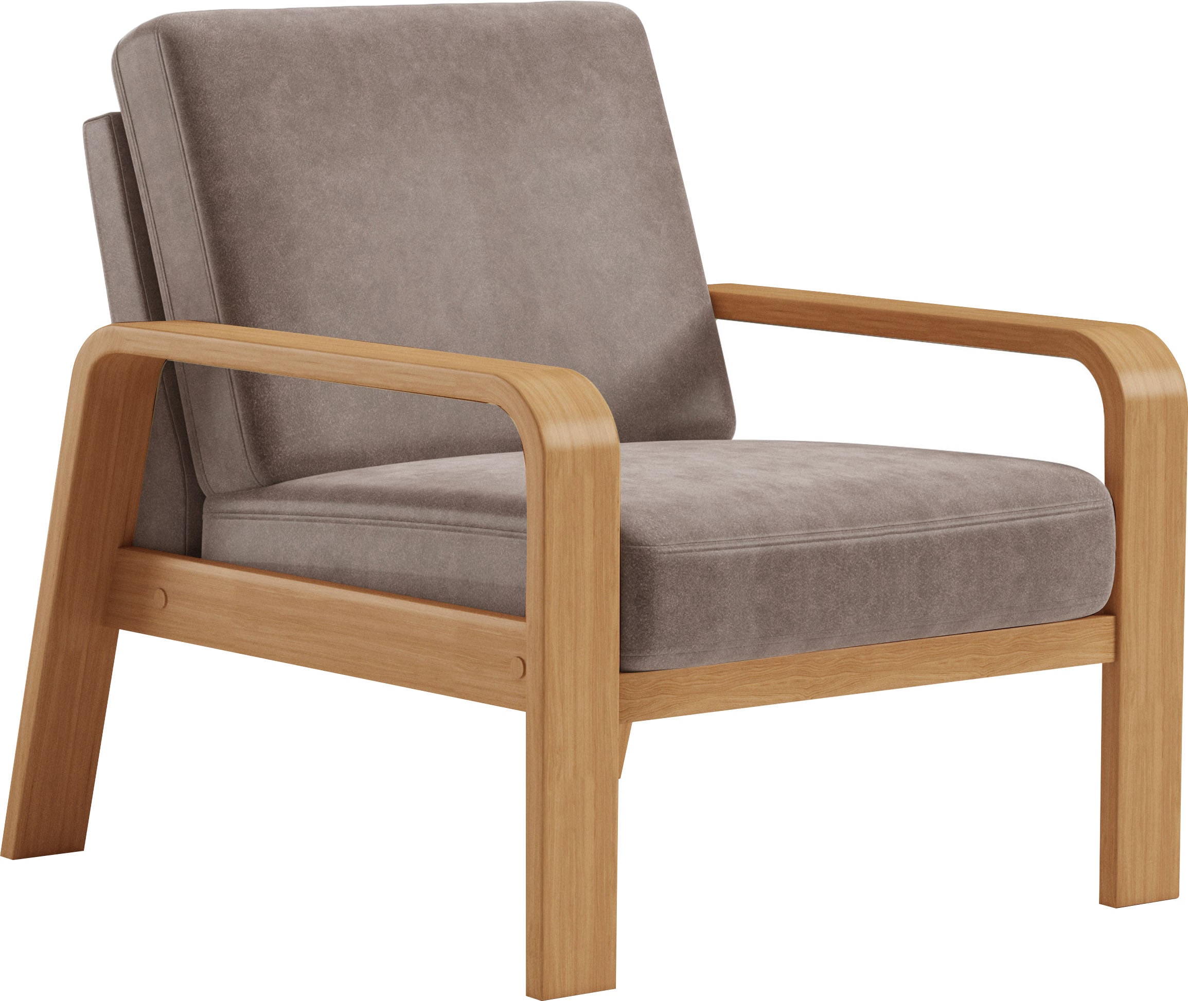 sit&more Fauteuil »Kolding« Armlehnen aus eichefarbigem Buchenholz, verschiedene Bezüge und Farben