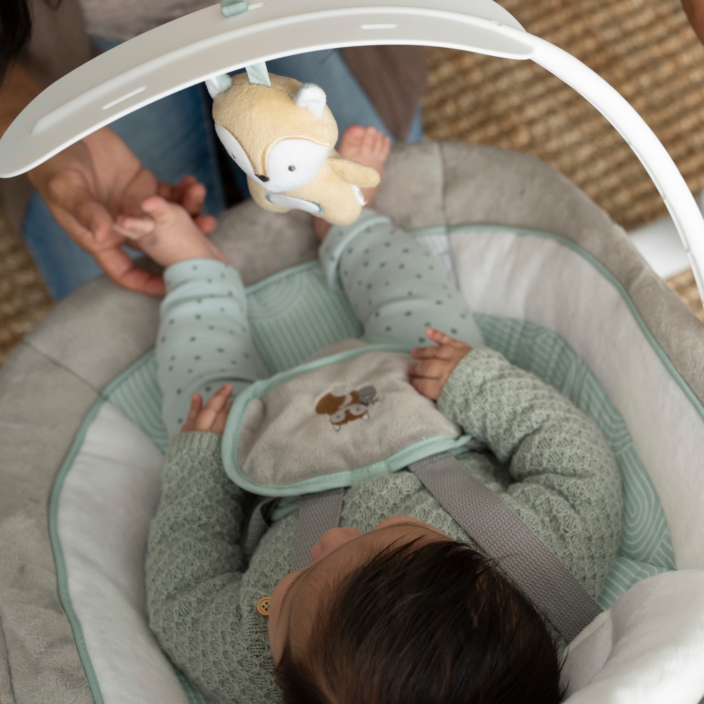 ingenuity Transat pour bébé »AnyWay Sway Dual-Direction Portable Swing – Ray« bis 9 kilos mit Sound-Effekt