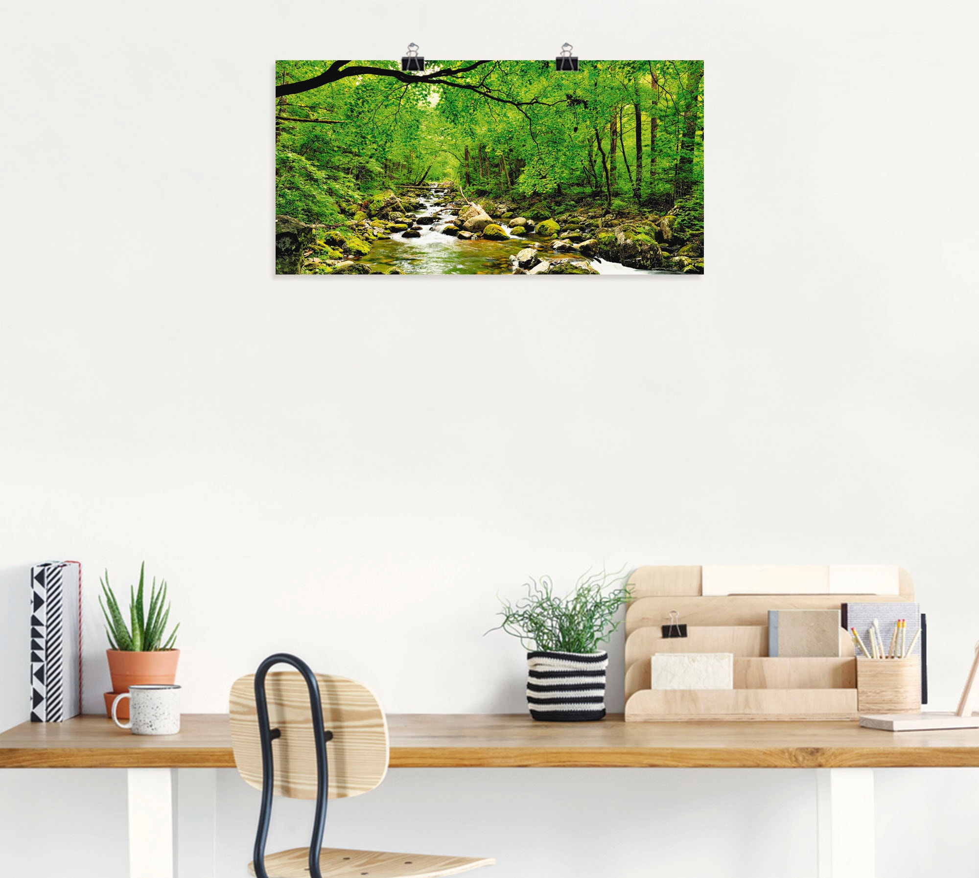 Artland Wandbild »Herbstwald Fluss Smolny« Wald 1 Stk. tlg. als Leinwandbild, Poster in verschied. Grössen