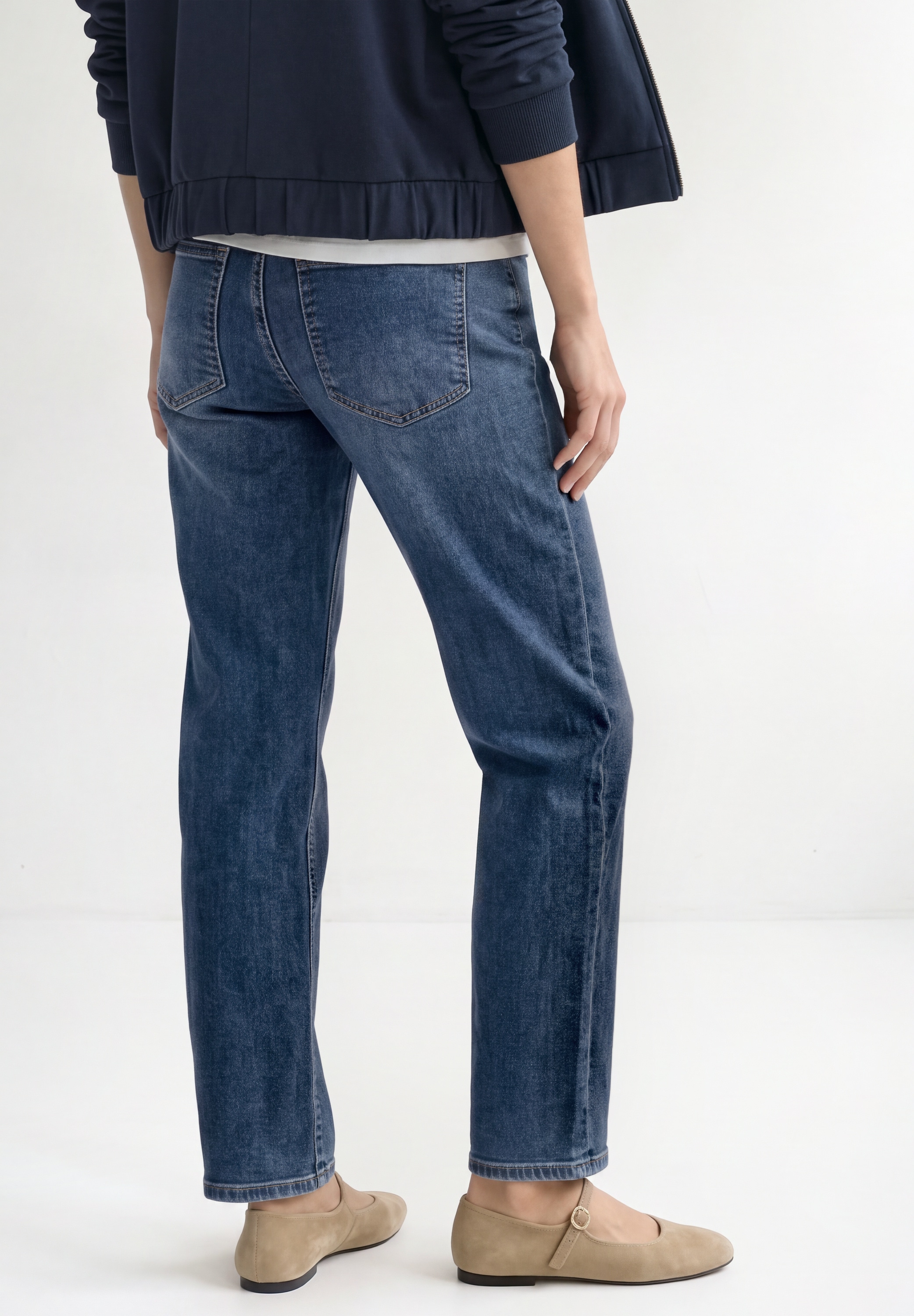 STREET ONE Jeans droit »Style Amalia« mit Jeans-Gürtel / Stretch