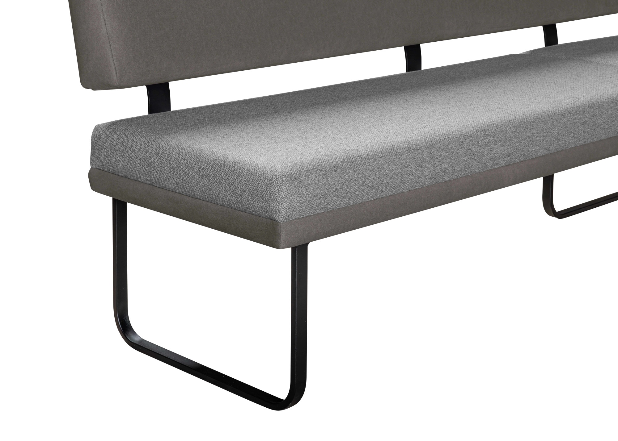 GOODproduct Ensemble de bancs d'angle »Gabi Essecke, Sitzgruppe, Eckbankgruppe, Küchenbankgruppe« Ensemble, 4tlg, 4 pièces tlg. Gestell aus matt-schwarzem Flachmetall, stabil, 2-Stoff-Design