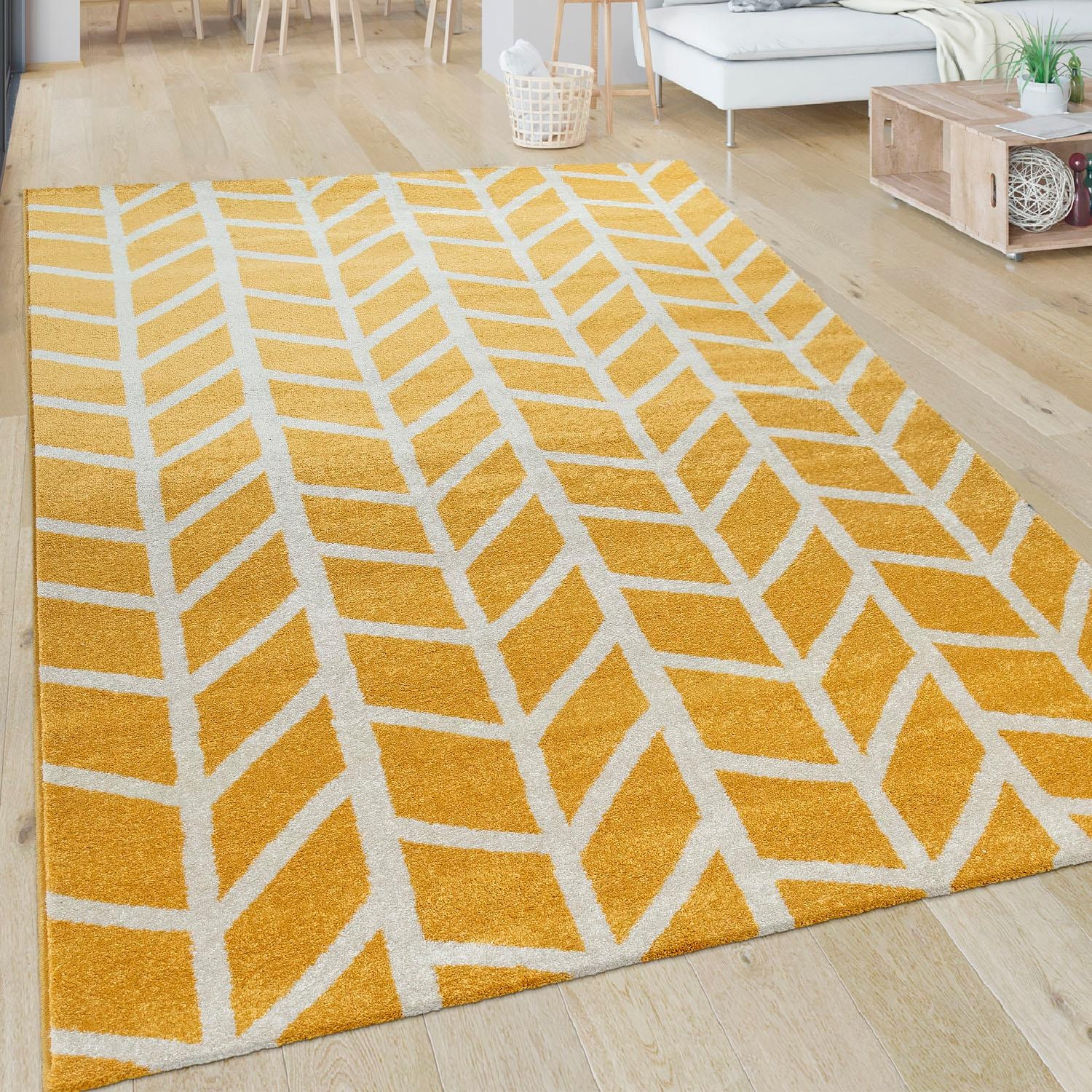 Paco Home Teppich »Pattern 120« rechteckig 15 mm Höhe Kurzflor, modernes geometrisches Design