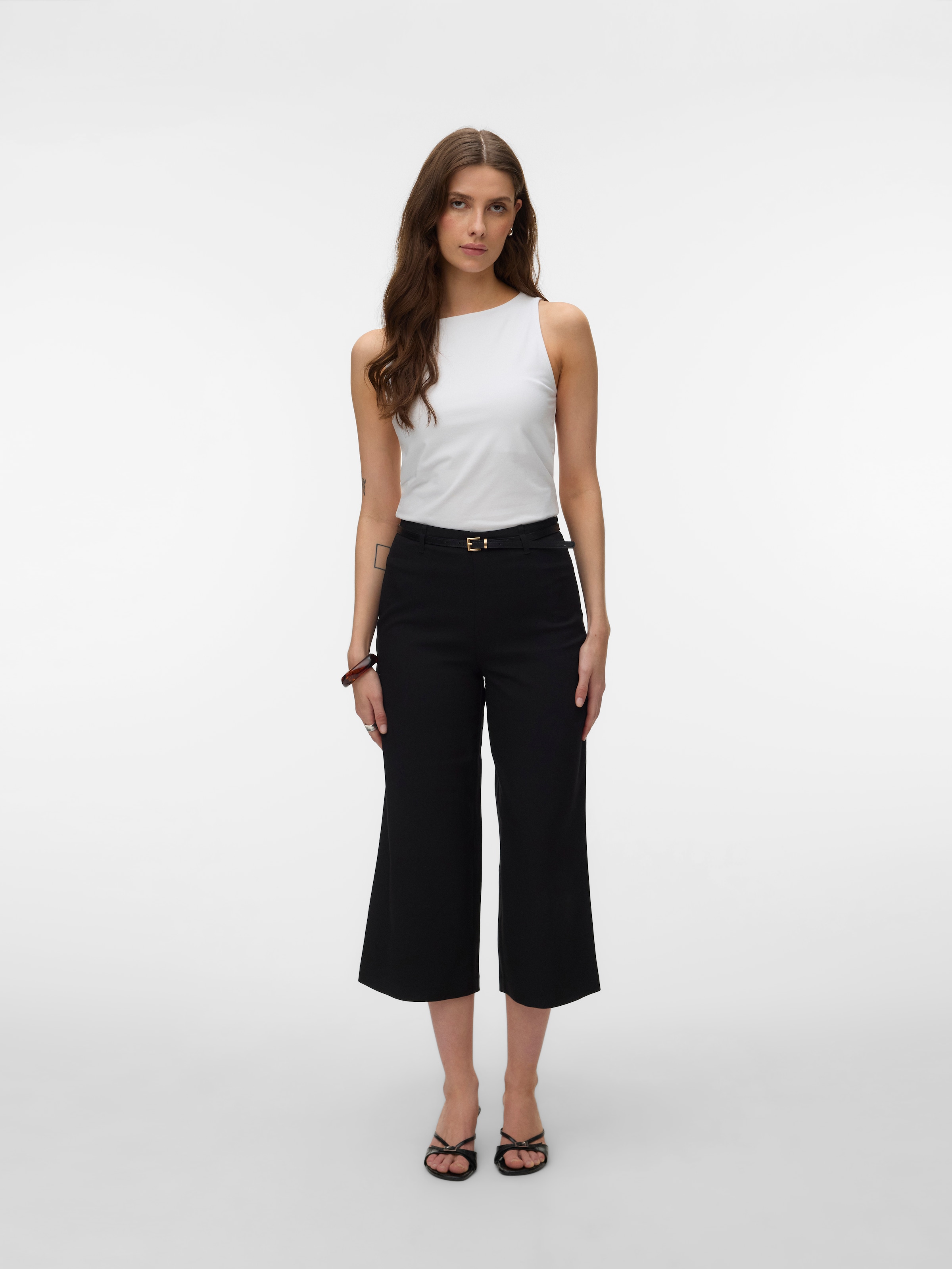 Vero Moda Pantalon de costume »VMELMA HW WIDE CULOTTE BELT PANT NOOS«