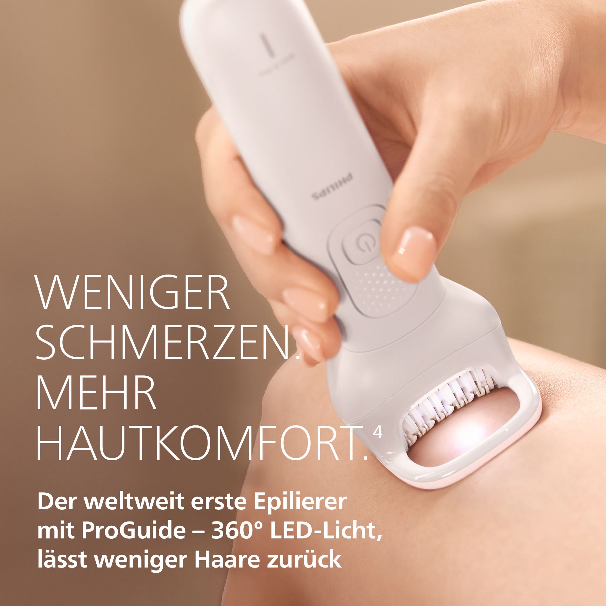 Philips Épilateur »Series 9900 BRE738/00« 4 cuis Aufsätze Nass-und Trockenfunktion, inkl.Gesichtsreinigungsbürste