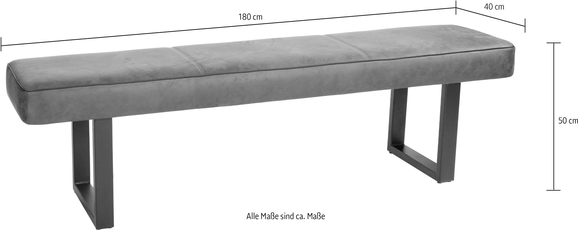 Duo Collection Banc »Tara Bank« revêtement microfibre de haute qualité, avec ressorts ensachés, supporte jusqu'à 260 kg