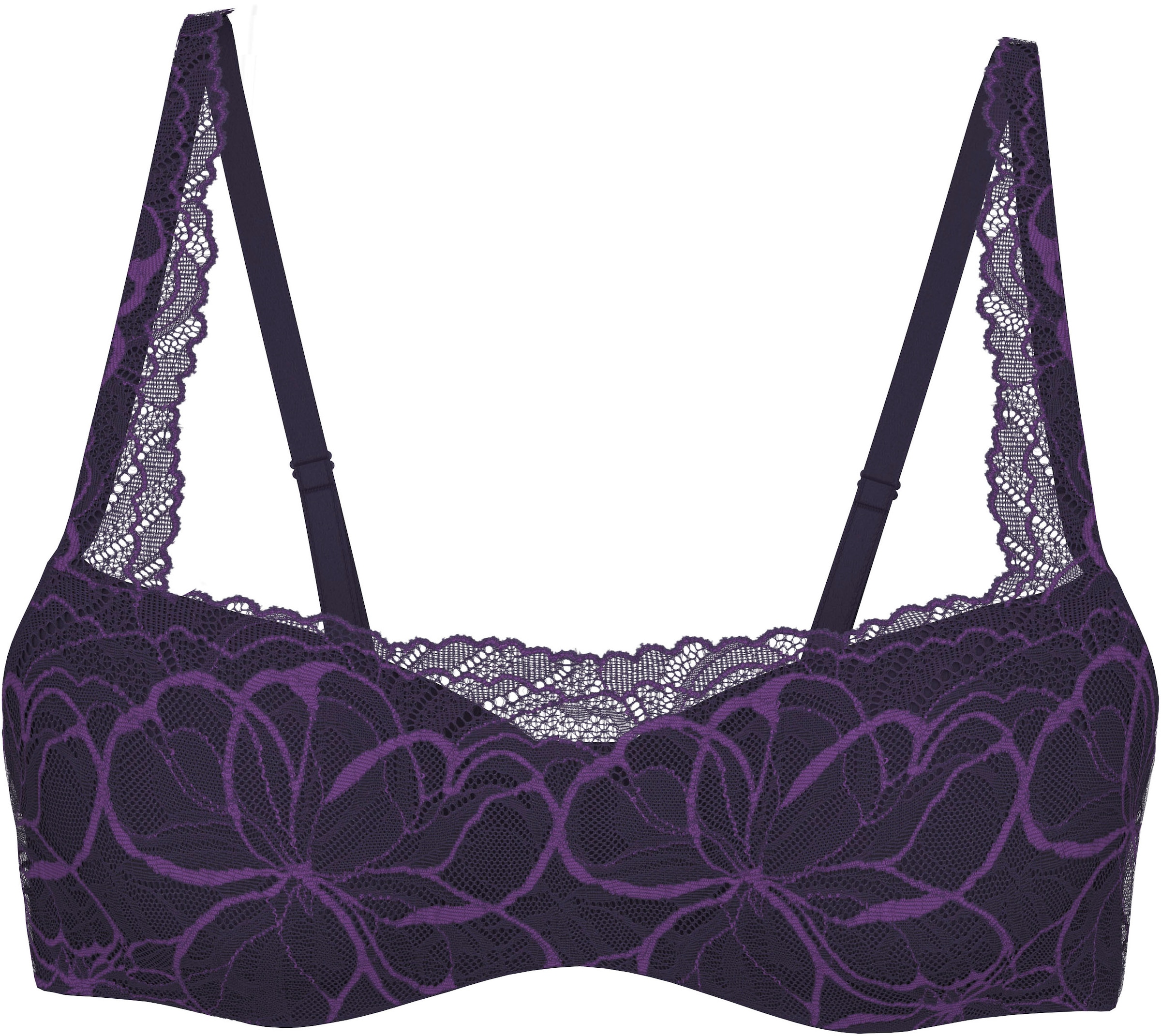 Triumph Balconette-BH »Body Make-Up Illusion Lace« feine feminine Stretch-Spitze, Microfaser, verstellbare Träger