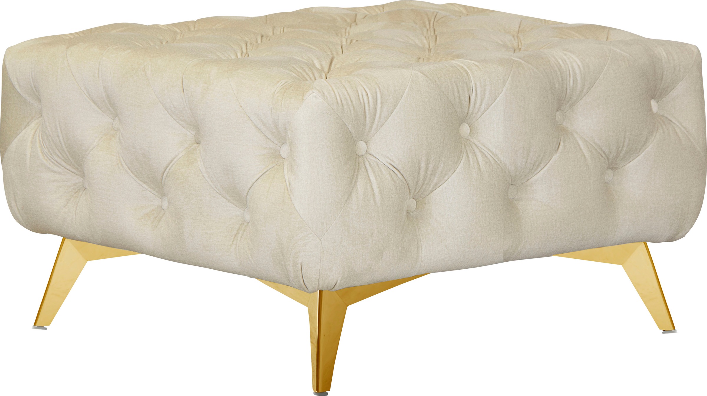 Home affaire Tabouret rembourré »Amaury« Chesterfield-Optik, Breite 80cm, Fussfarbe wählbar