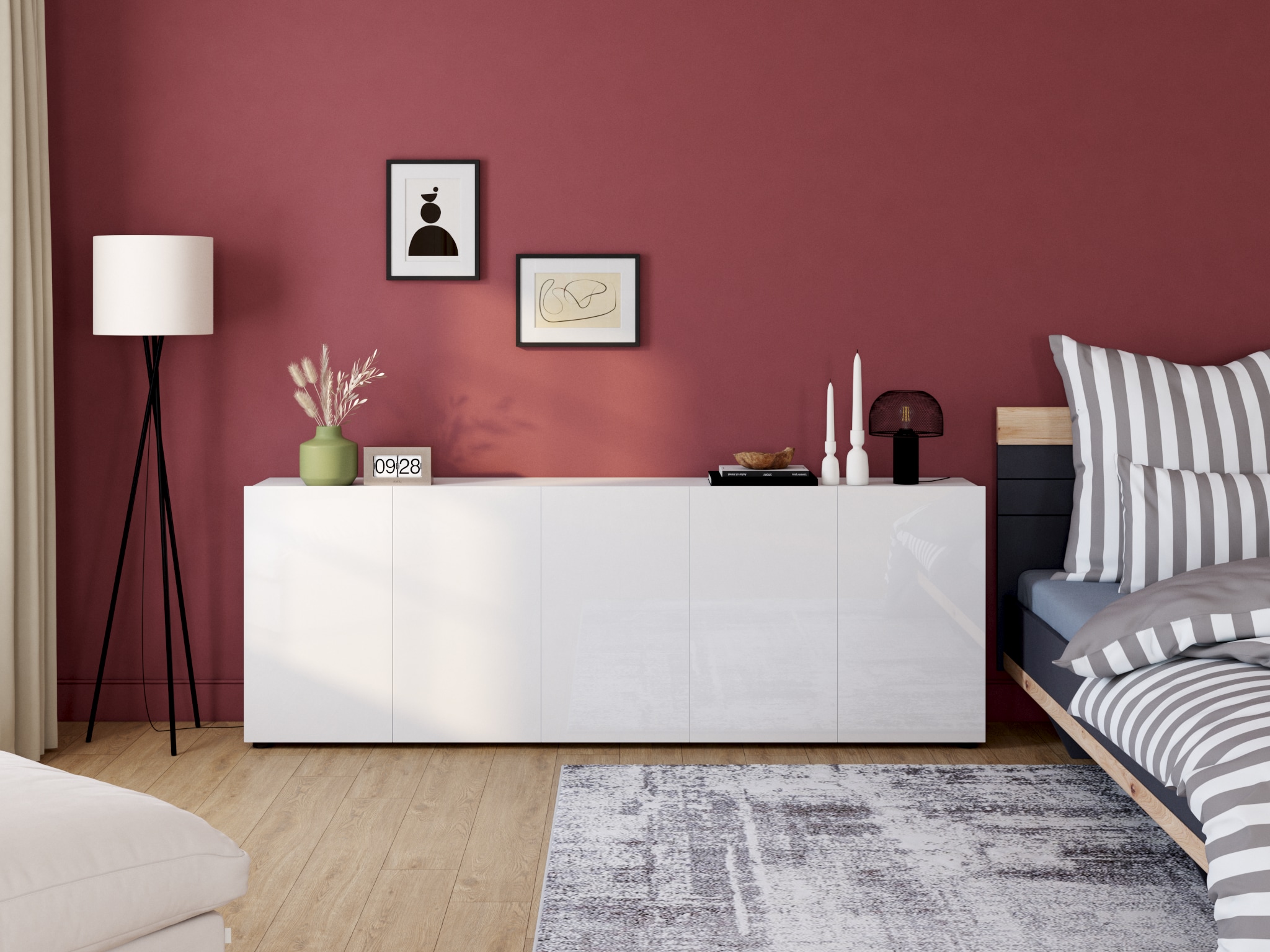 GOODproduct Linge de lit réversible »Greta« 2 tlg. Bettwäsche mit Streifen in verschiedenen Qualitäten, ab 135x200 cm