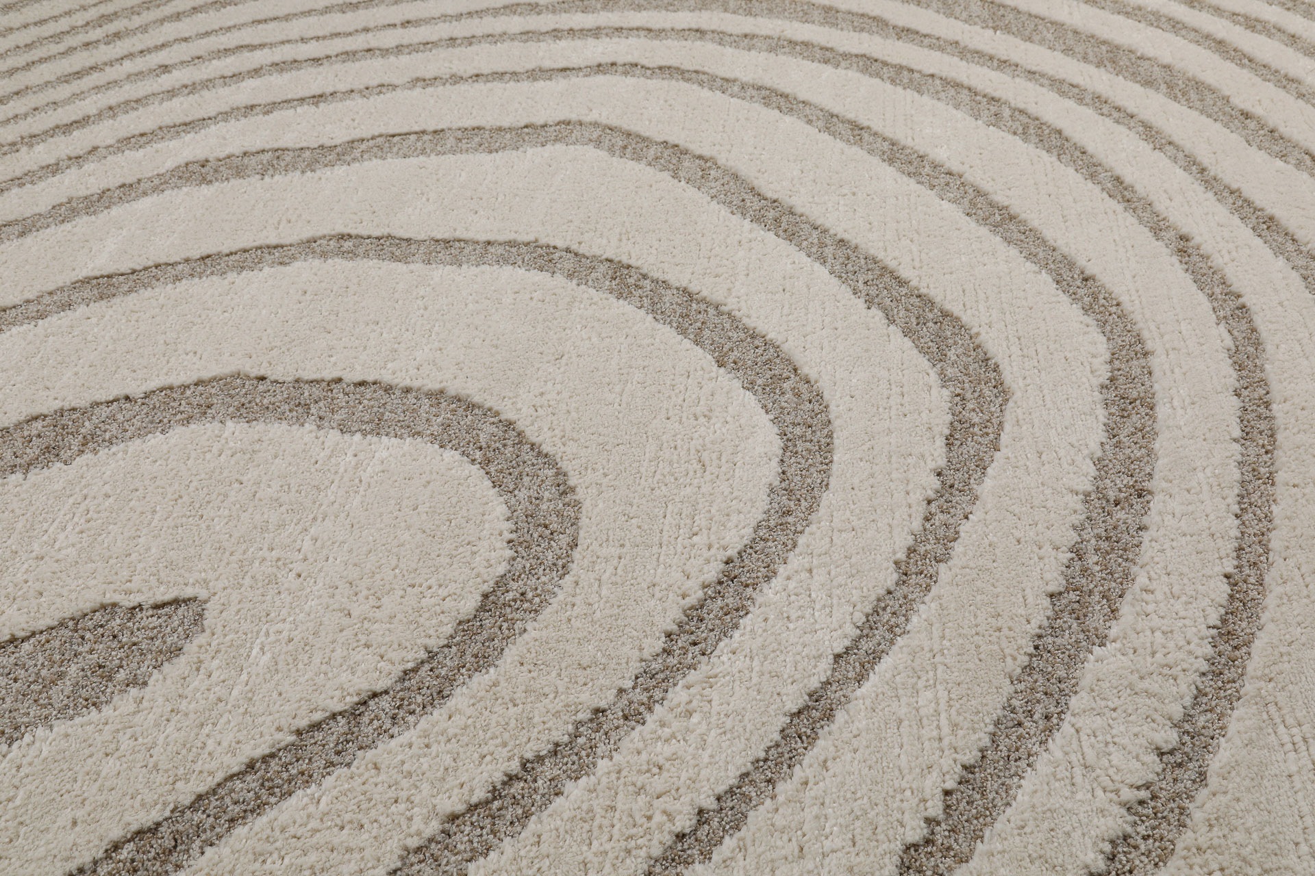 Wecon home Teppich »Björn« rechteckig 18 mm Höhe Gewebt, Hoch-Tief, pflegeleicht, Wellen-Muster, Scandi, Wohnzimmer