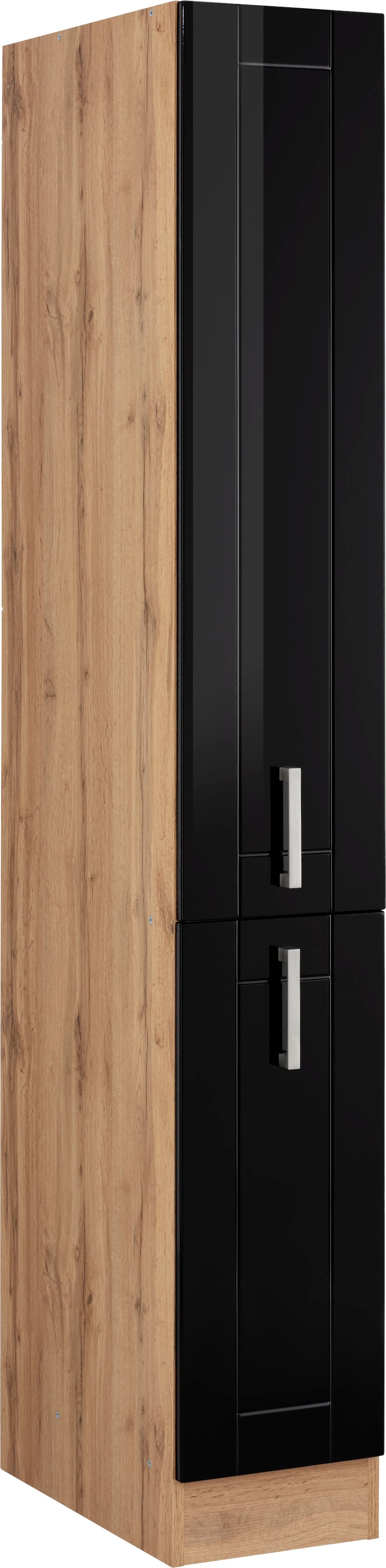 KOCHSTATION Apothekerschrank »KS-Tinnum« 30 cm breit, 200 cm hoch, Metallgriffe, MDF Fronten, Auszüge