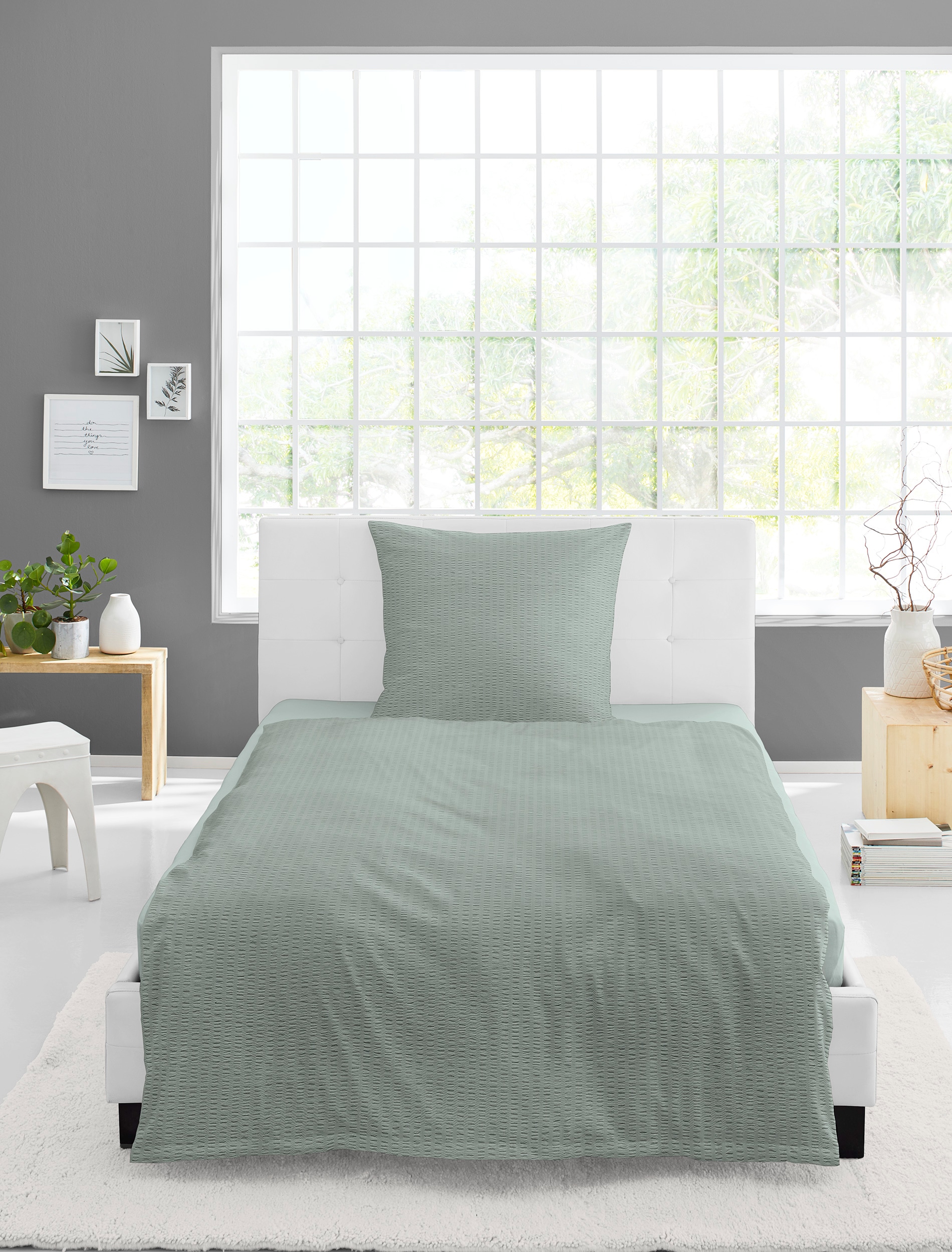 BIERBAUM Linge de lit »Chic Uni« 2 cuis tlg. Schickes Unidesign: Modern und elegant für jedes Schlafzimmer