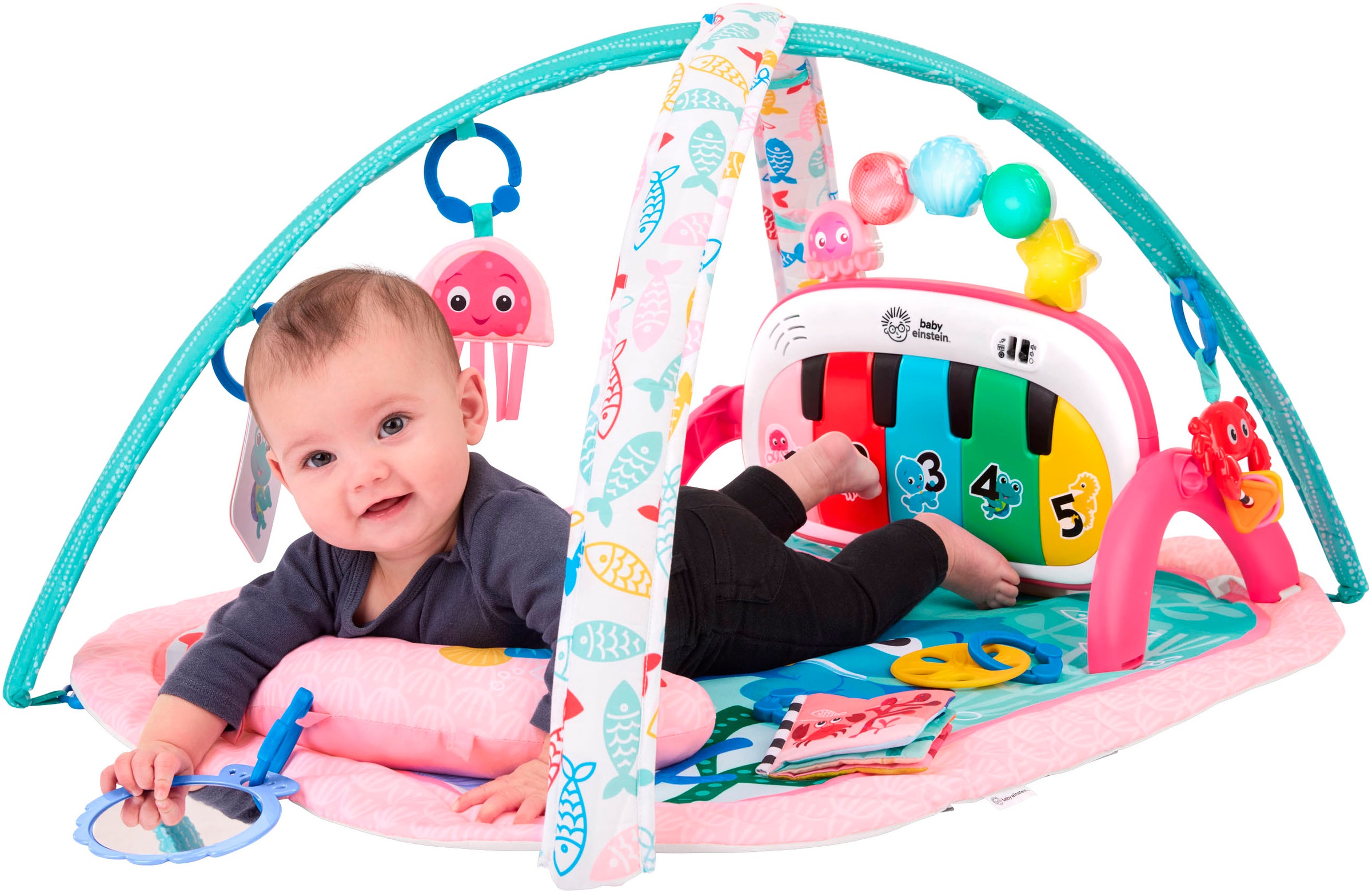 Baby Einstein Spielbogen »4-in-1 Kickin’ Tunes Jellyfish Jamboree Music & Language Discovery Gym« mit Soundeffekt