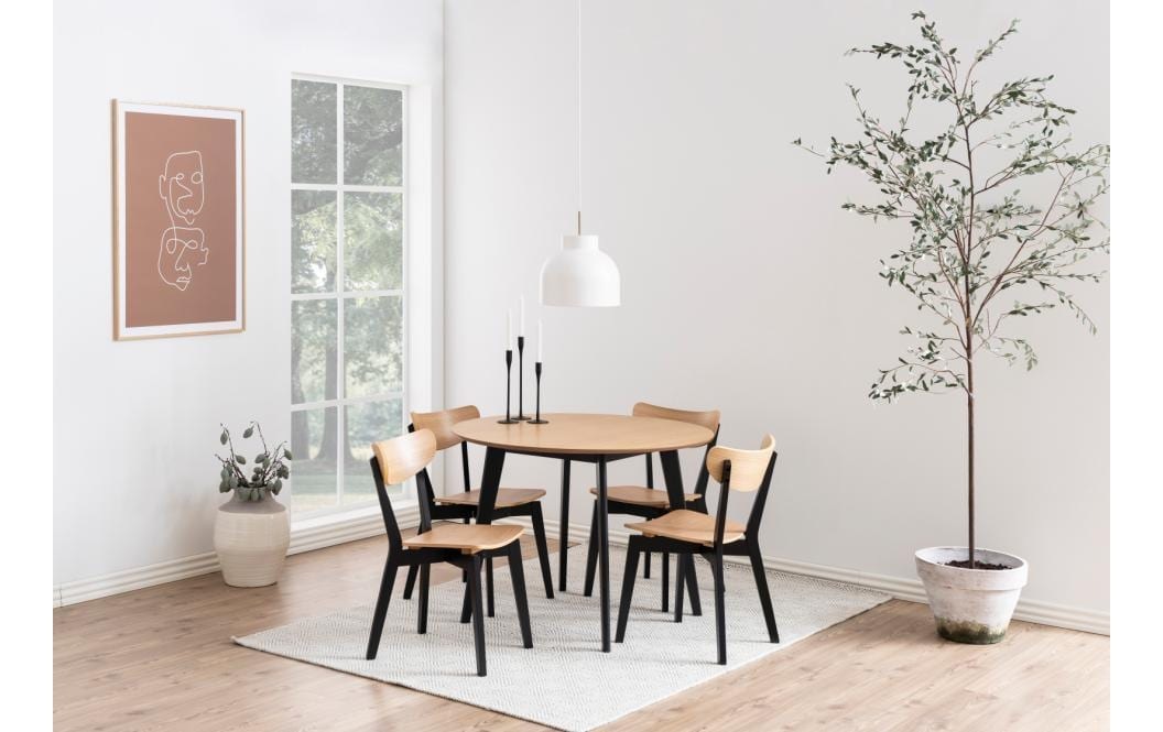 AC Design Beistelltisch »Roxby Ø 105 x 76 cm Nature/Schwarz«